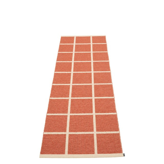 Criss Rug in Brick - Sea Green Designs
