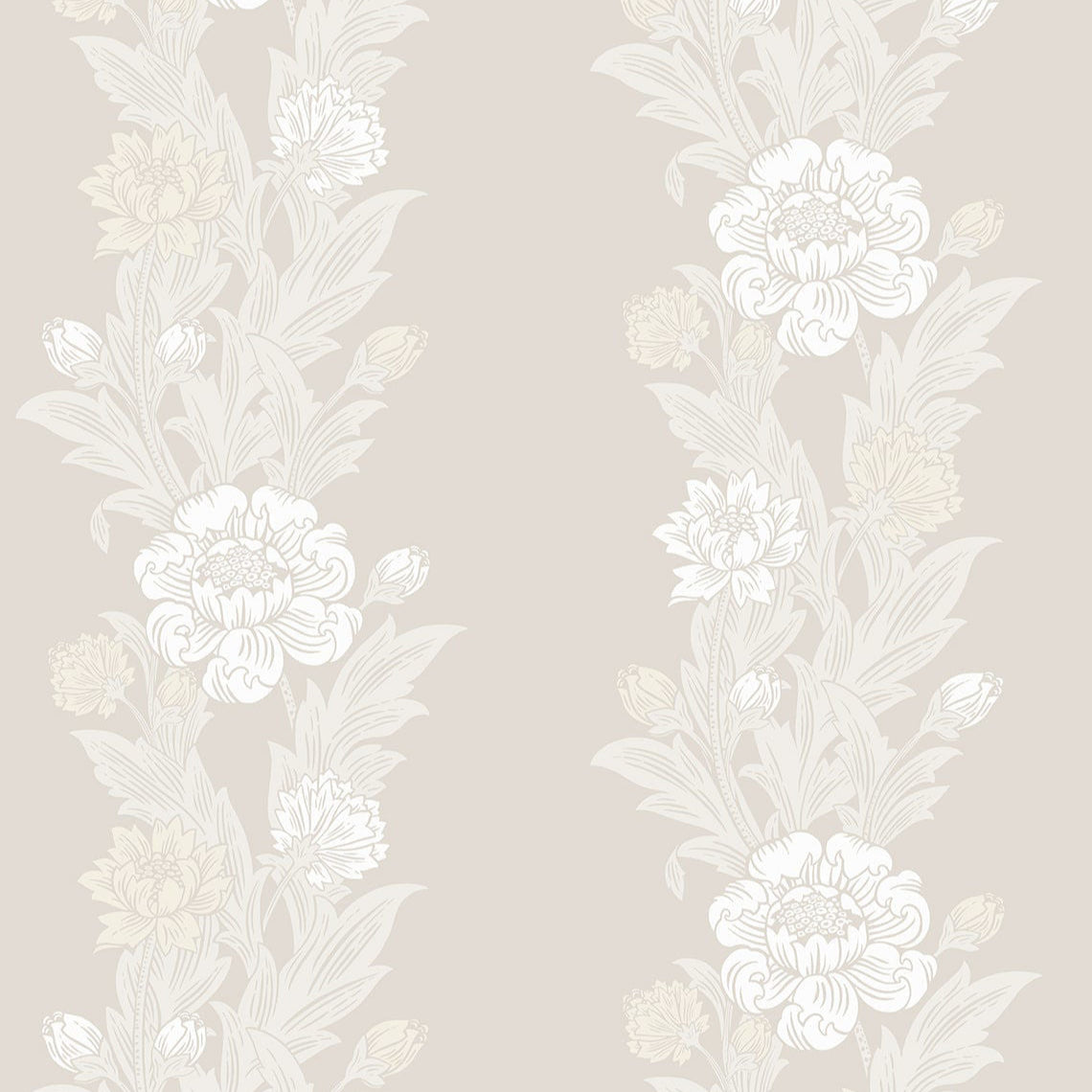 Blooming Stripe Wallpaper - Sea Green Designs