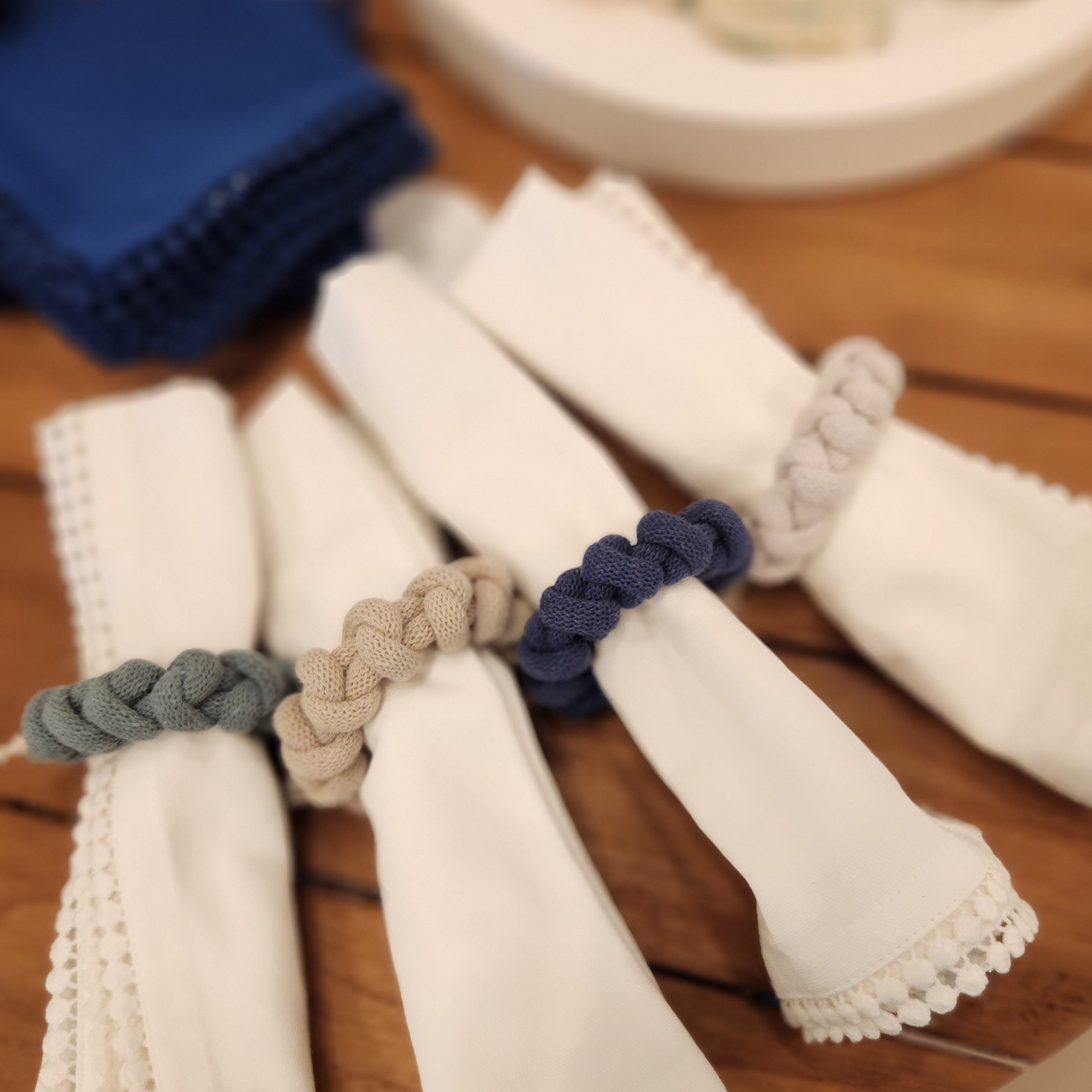 Rope Napking Ring Set - Sea Green Designs