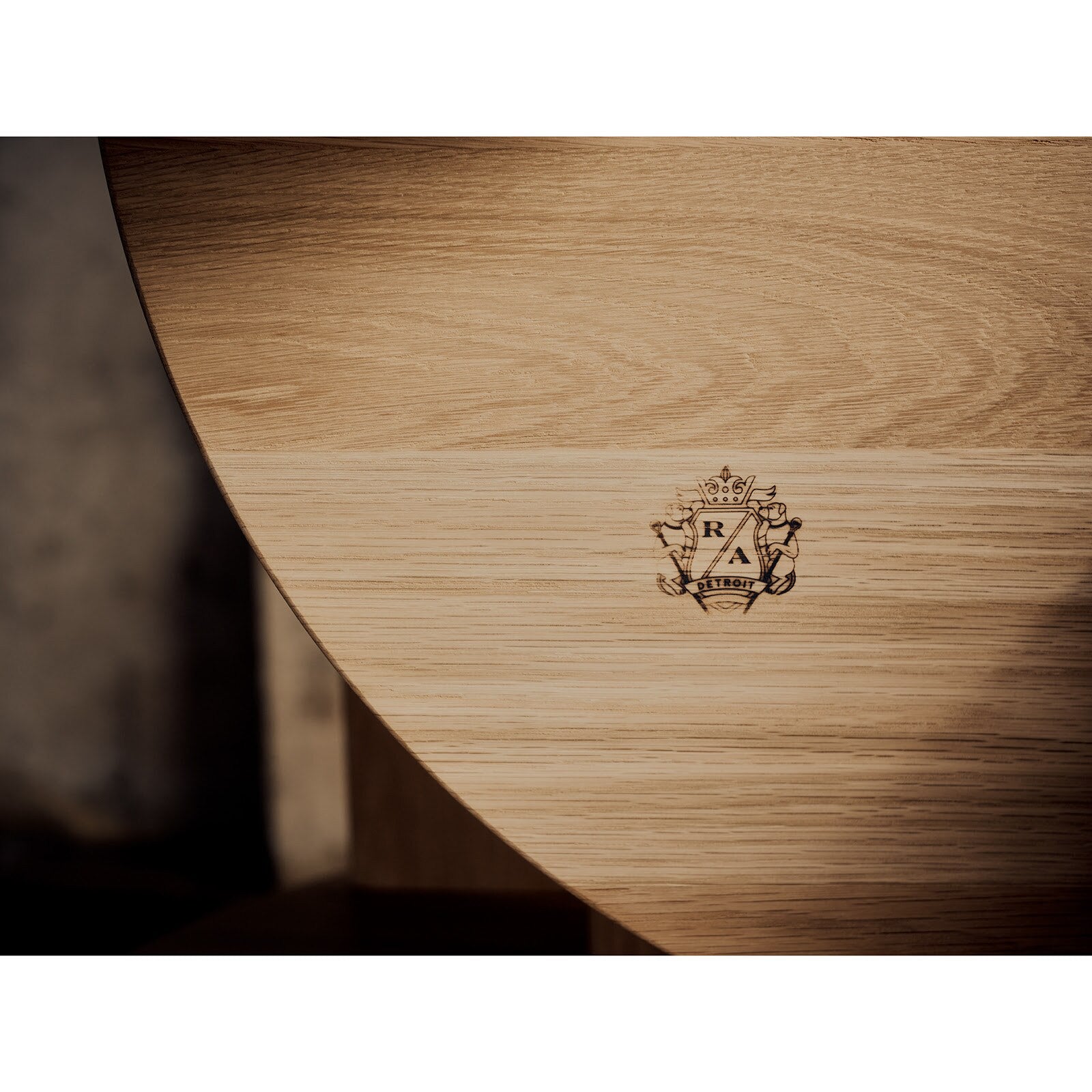 Fraya Round White Oak Side Table - Live from Detroit