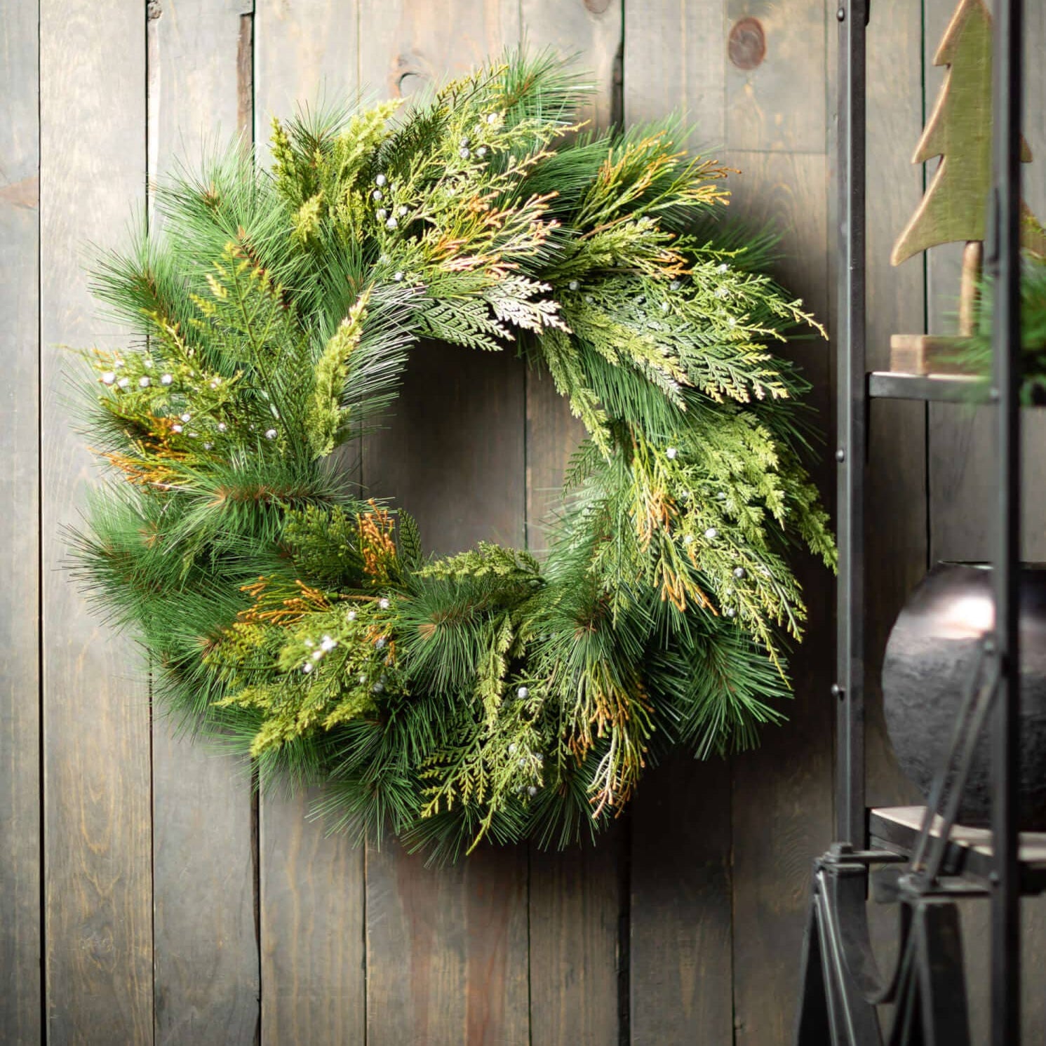 Mixed Pine & Juniper Wreath - Sea Green Designs
