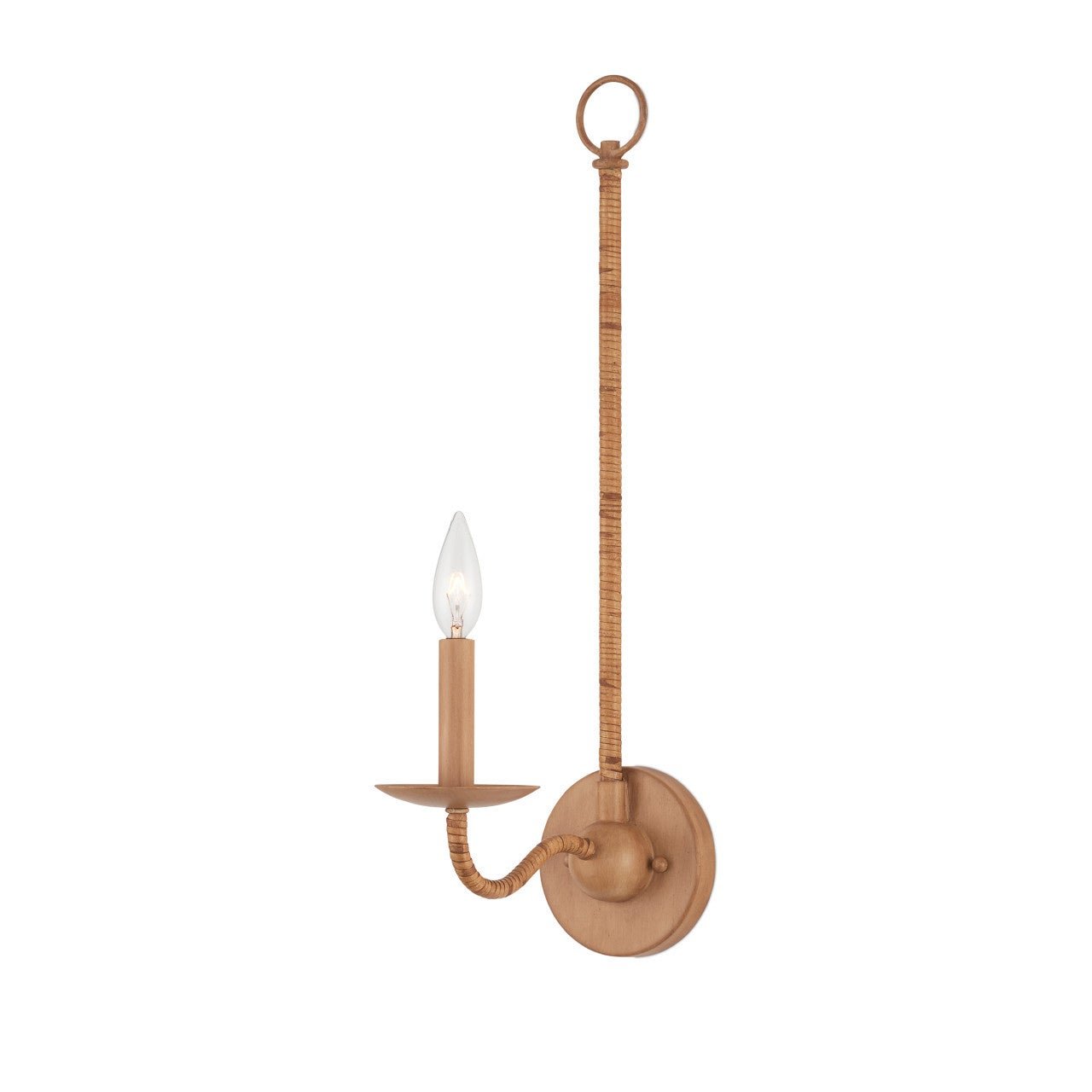 Saxon Single-Light Tan Wall Sconce
- Sea Green Designs