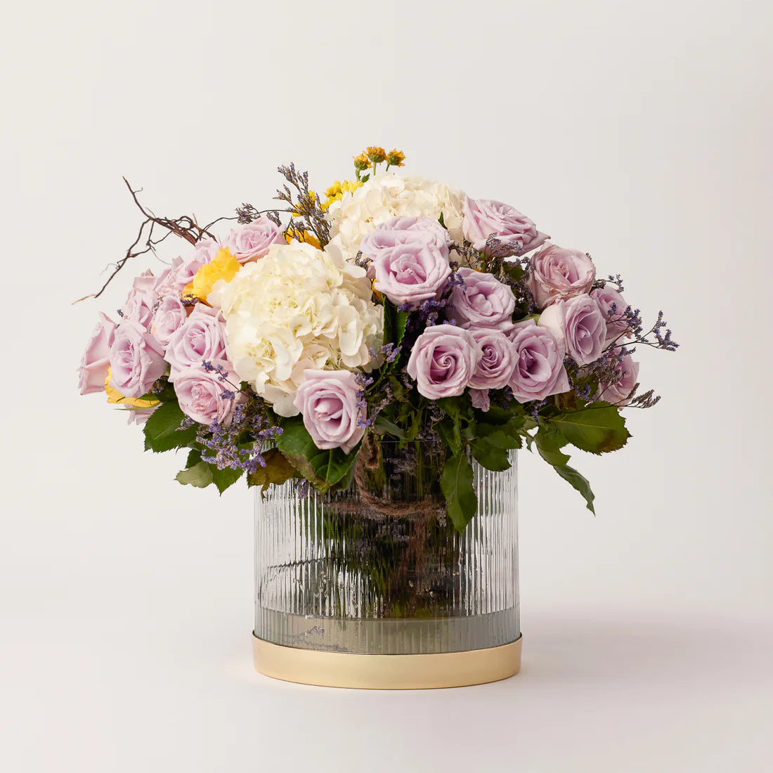 Fluted Glass Vase - Sea Green Designs