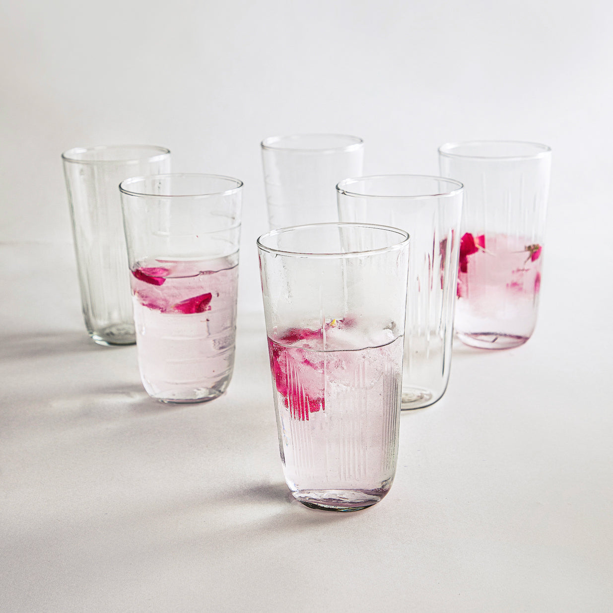 Hudson Tall Glasses, Set of 6 - Sea Green Designs