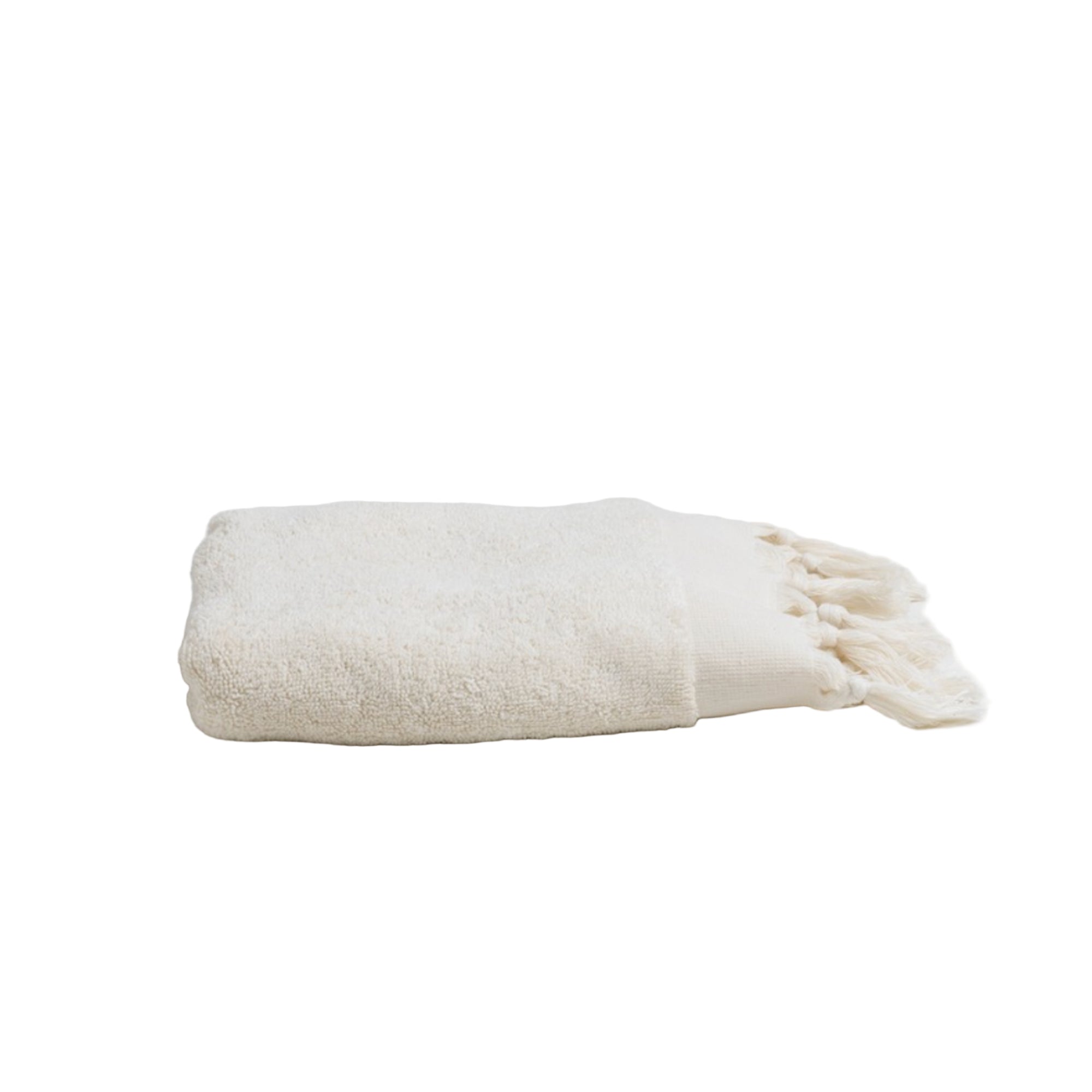 Plain Terry Bath Towel in White - Sea Green Designs