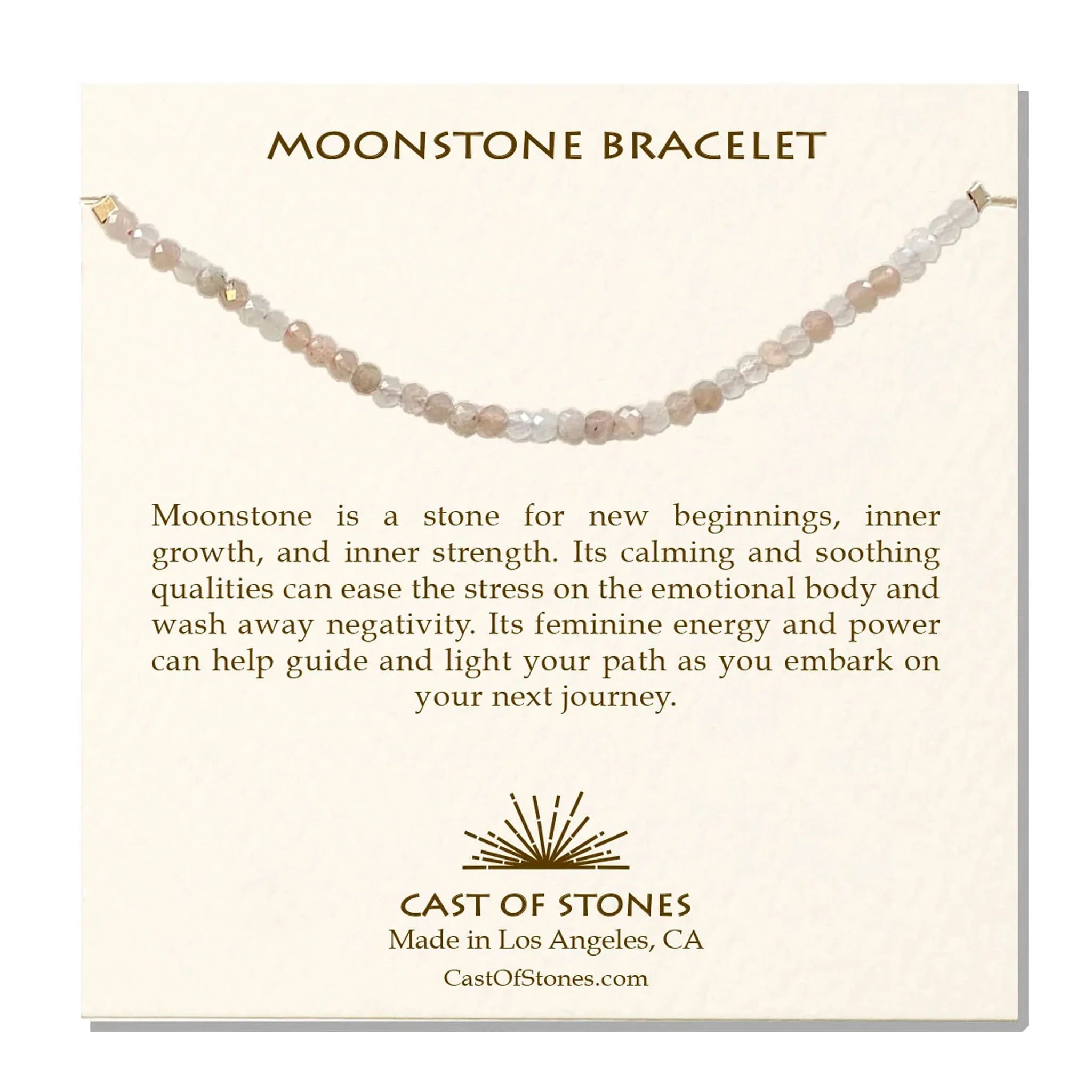 Moonstone Bracelet - Sea Green Desins