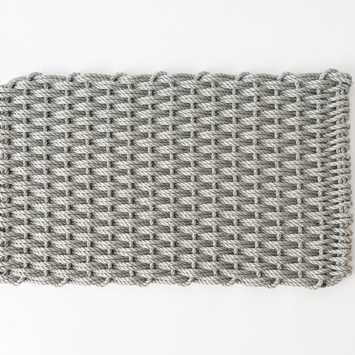 Handwoven Rope Doormat in Weathered Gray