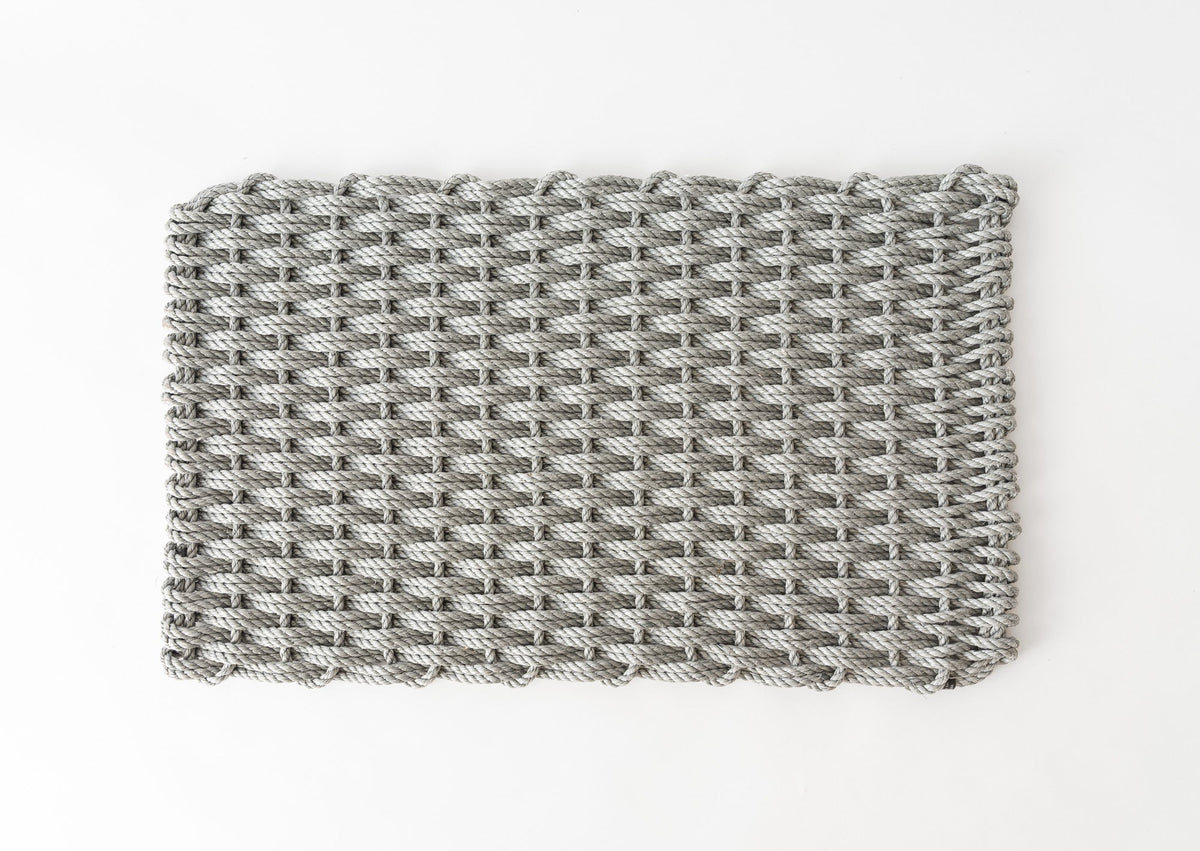 Handwoven Rope Doormat in Weathered Gray