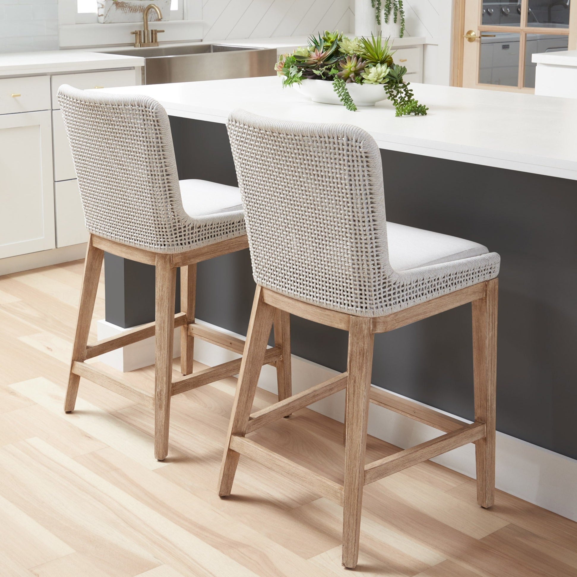 Mesh Counter Stool - sea green designs