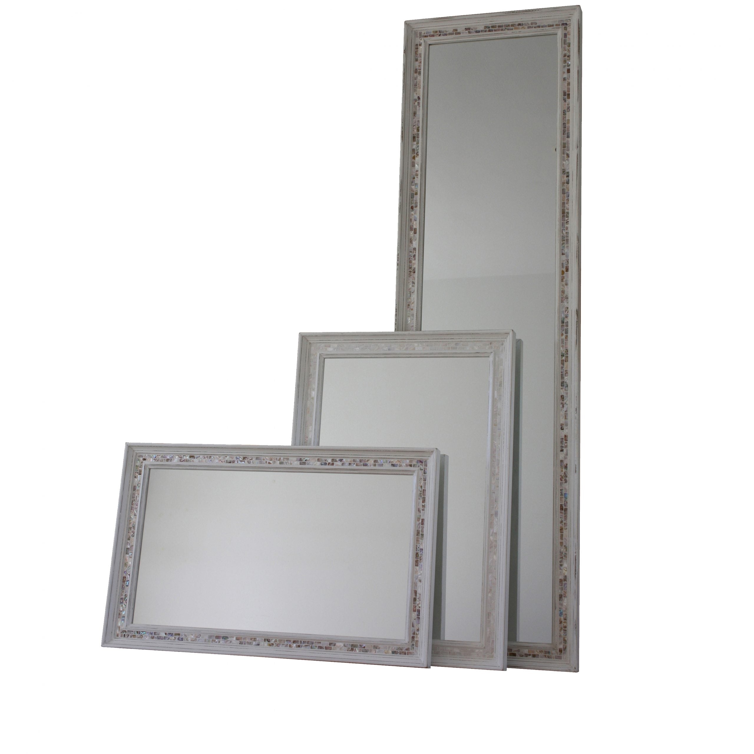 Mother Of Pearl Tile Mosaic Mirror - Sea Green Designs