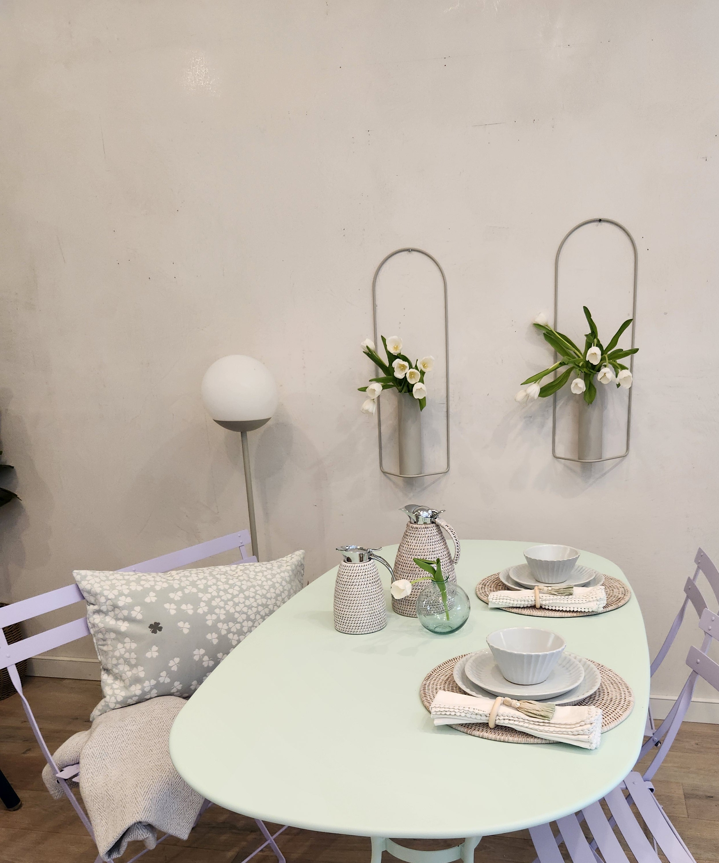 Metal Bistro Chair, Set of 2 - Sea Green Designs
