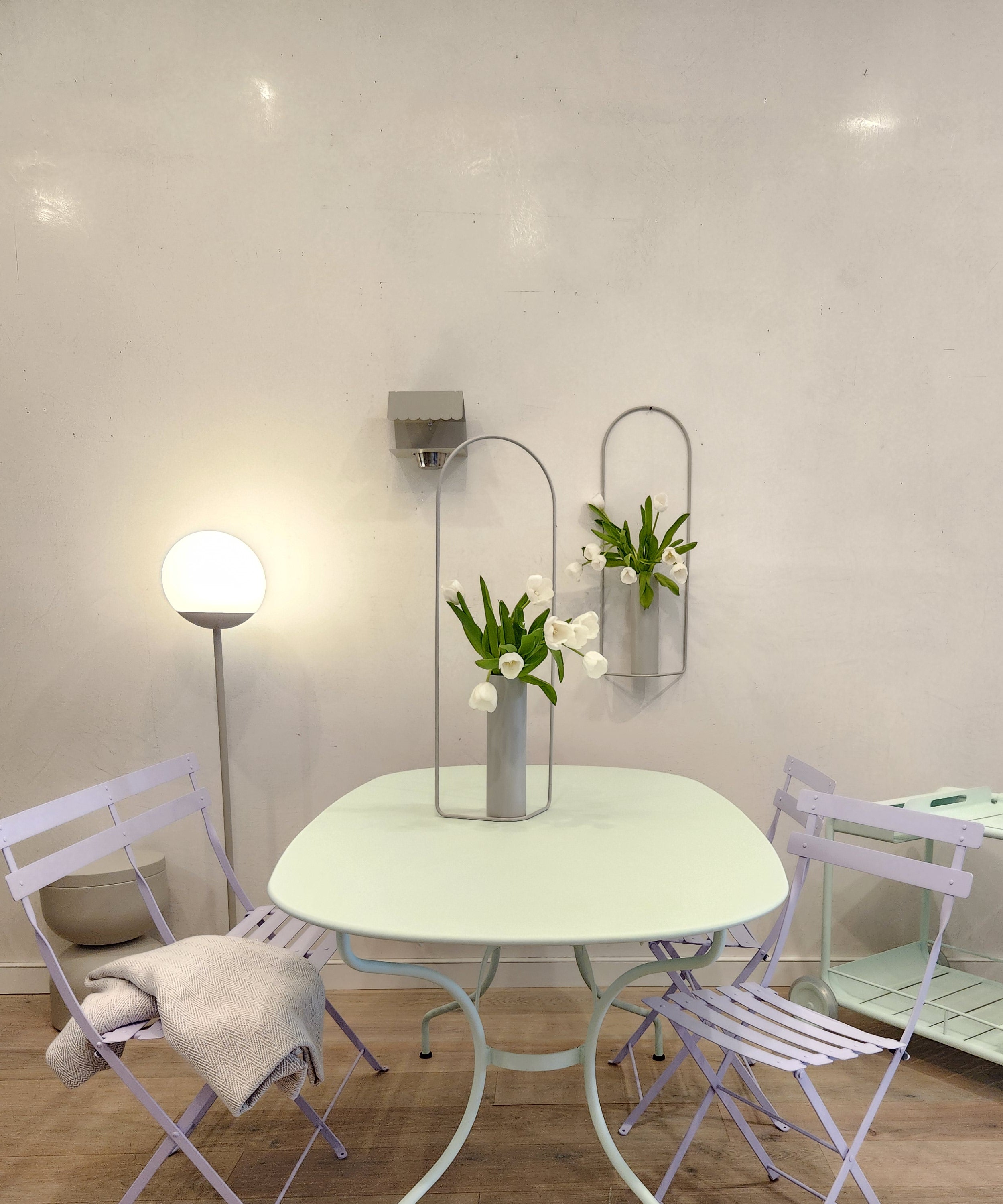 Metal Bistro Chair, Set of 2 - Sea Green Designs