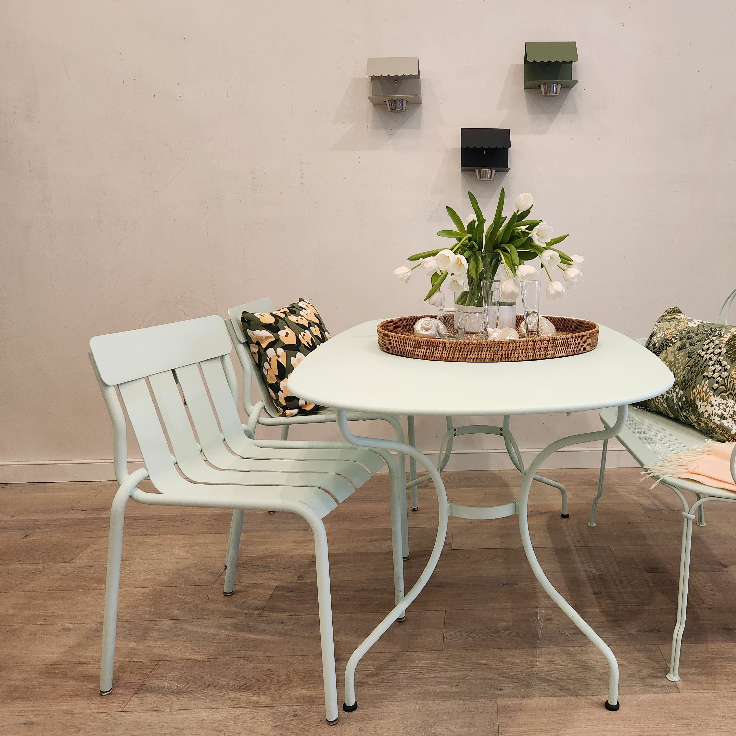 Stripe Chair, Set of 4 - Sea Green Designs