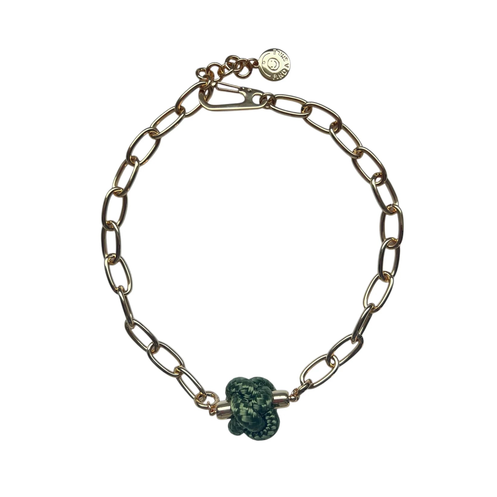 Switcheroo Divinity Knot Necklace, Nautical Line - Sea Green Designs