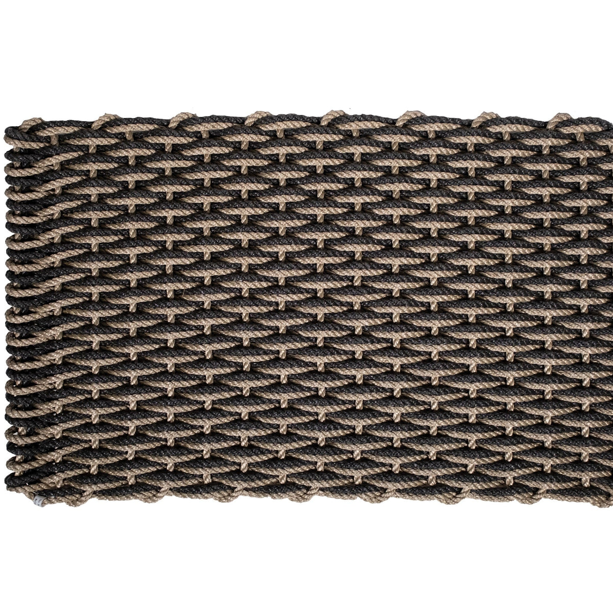 Handwoven Rope Doormat in Sand / Charcoal