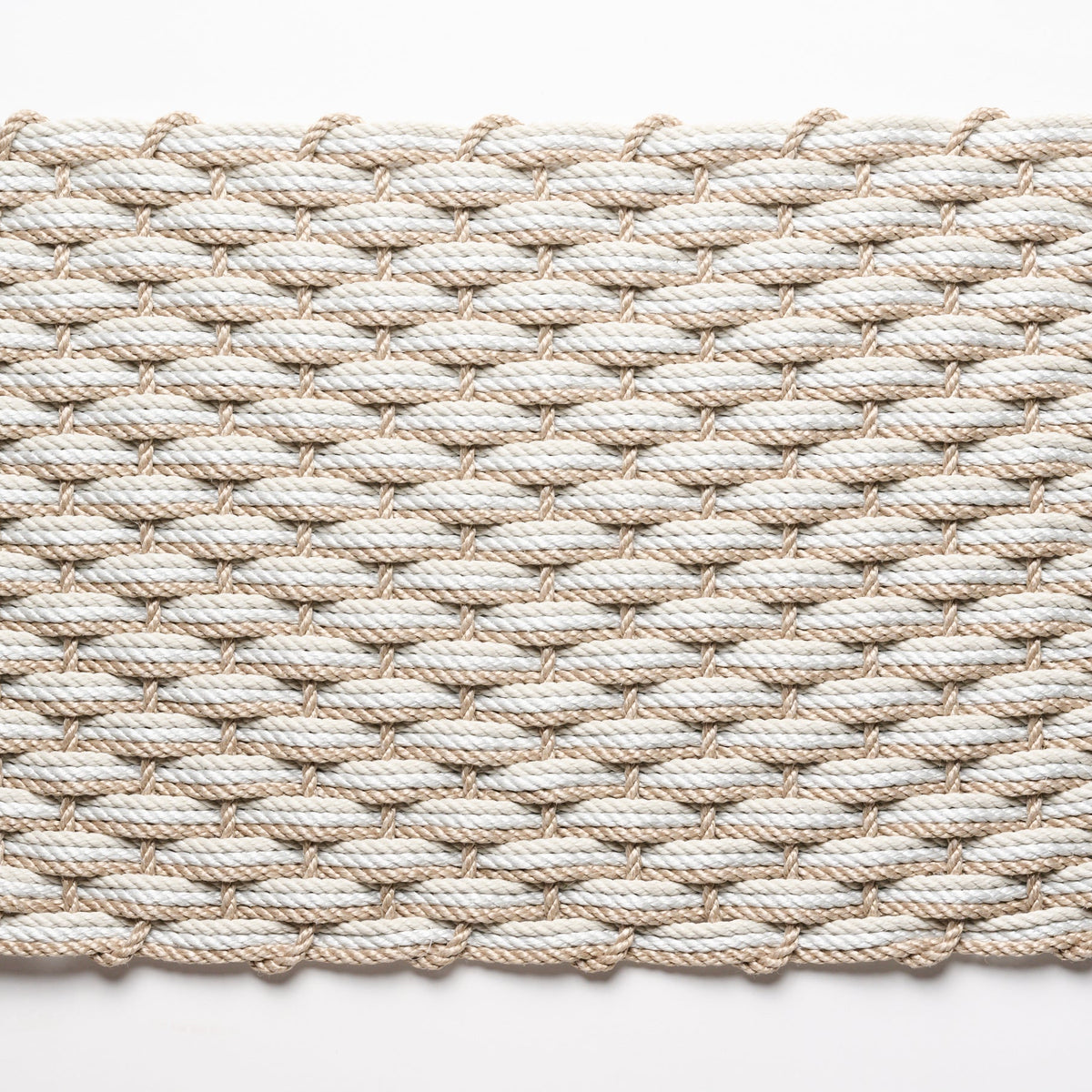 Handwoven Rope Doormat in Sand / Fog Gray / Oyster