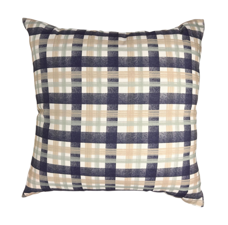 Coastal Print Linen Pillow - SGD