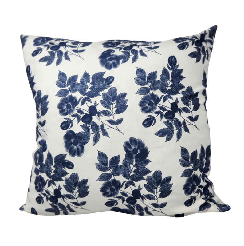 Coastal Print Linen Pillow - SGD