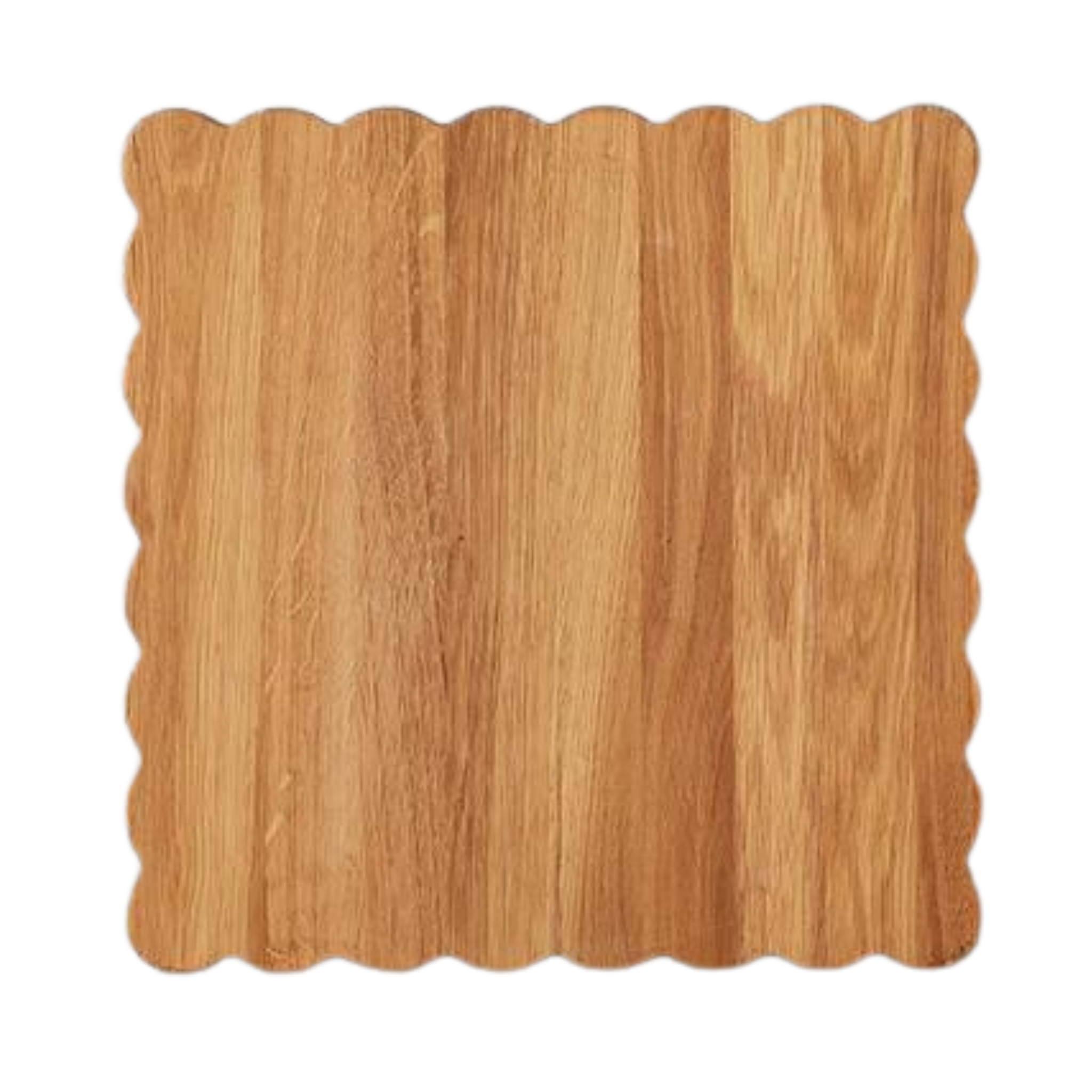 Square Scalloped Cutting Board - Sea Green designs