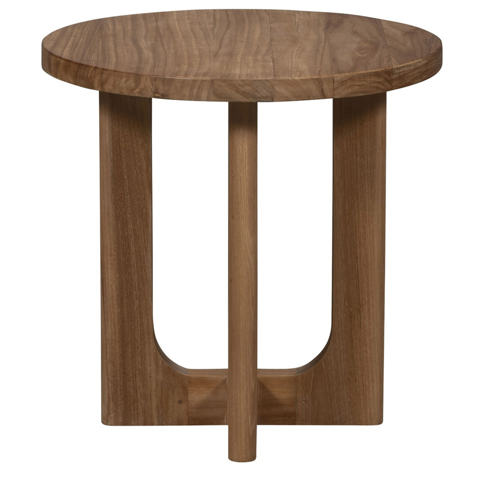 Bliss Outdoor End Table- Wood & Travertine - Sea Green Designs
