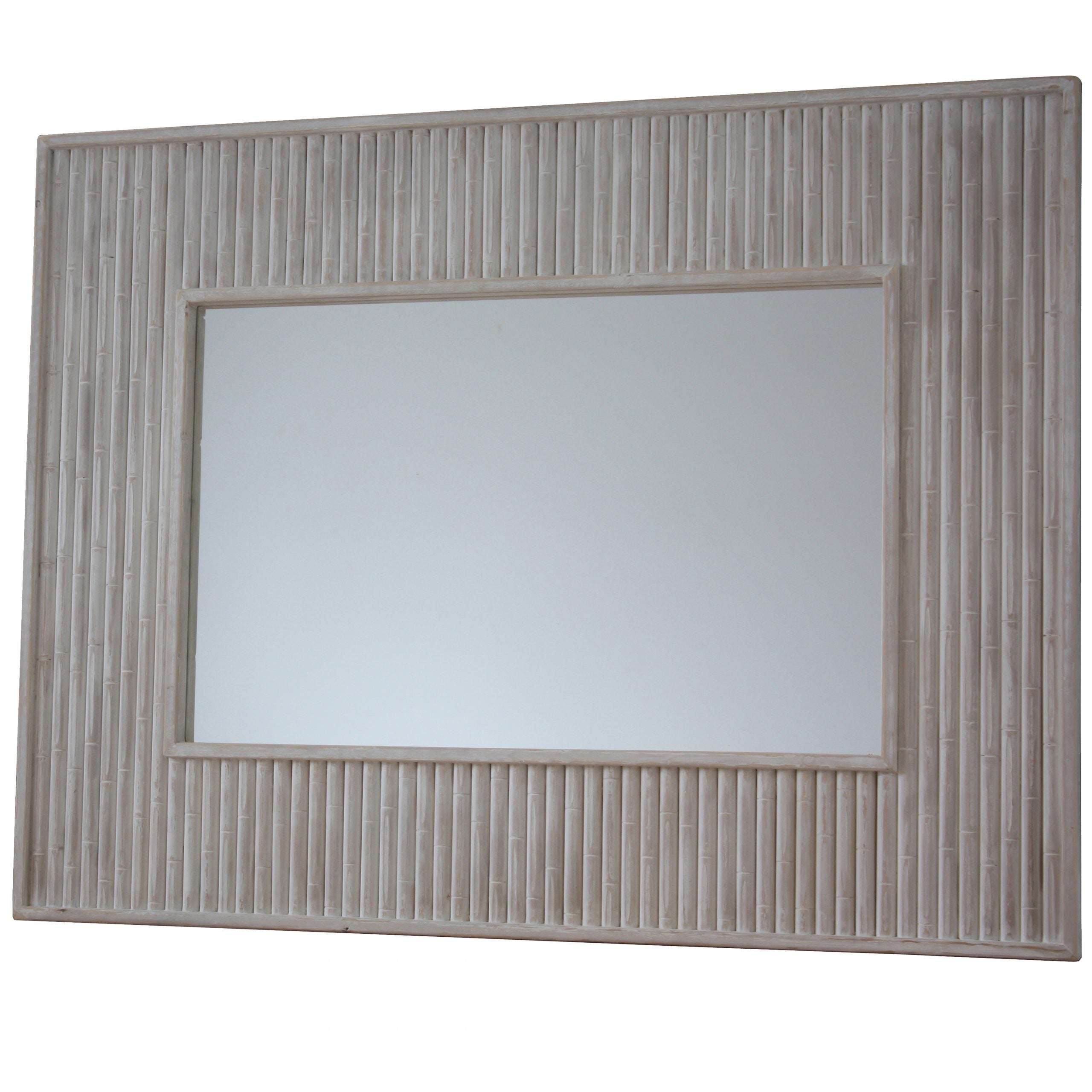 Wooden Bamboo Wall Mirror - Sea Green Designs