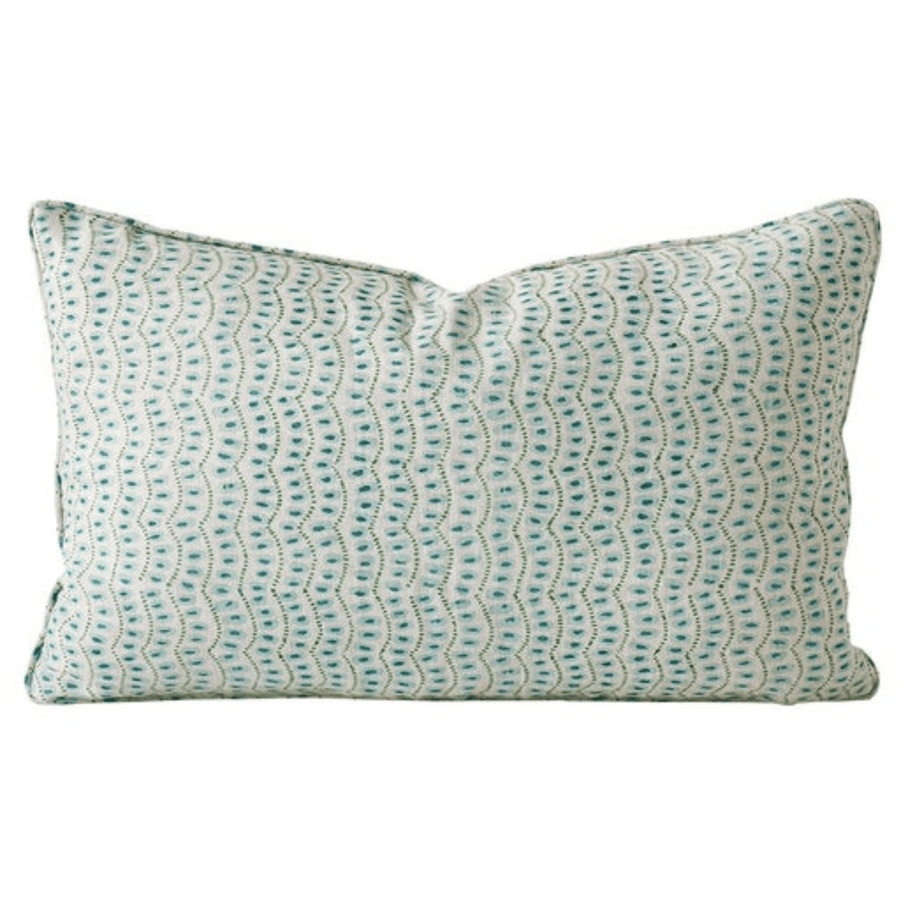 Amulet Linen Cushion - Sea Green Designs