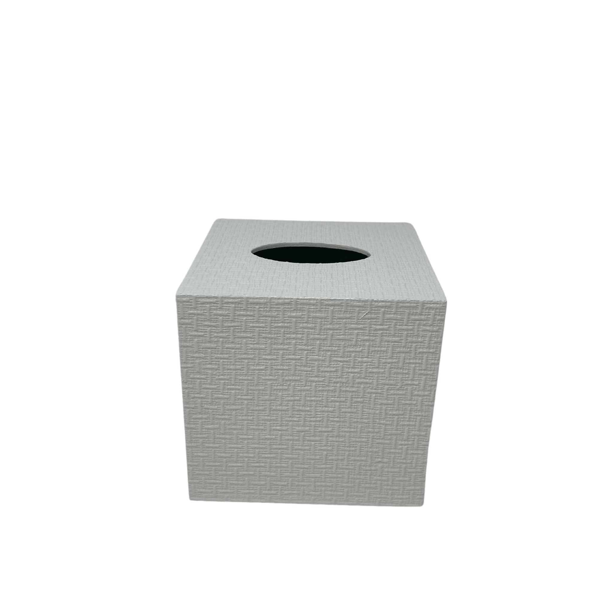 Basket Weave Tissue Box in Wallen White - Sea Green Designs