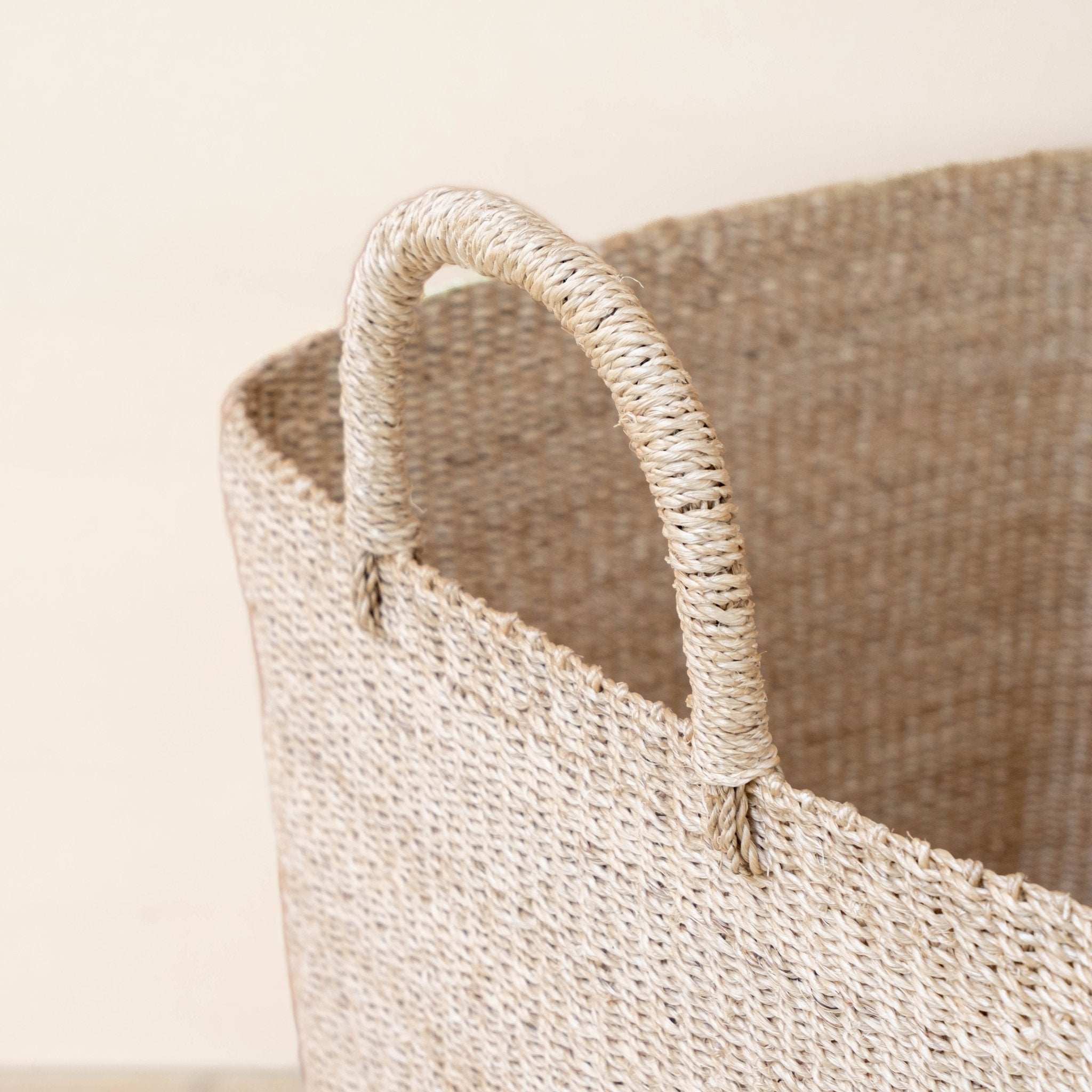 Large Square Wicker Basket - Sea Green Designs