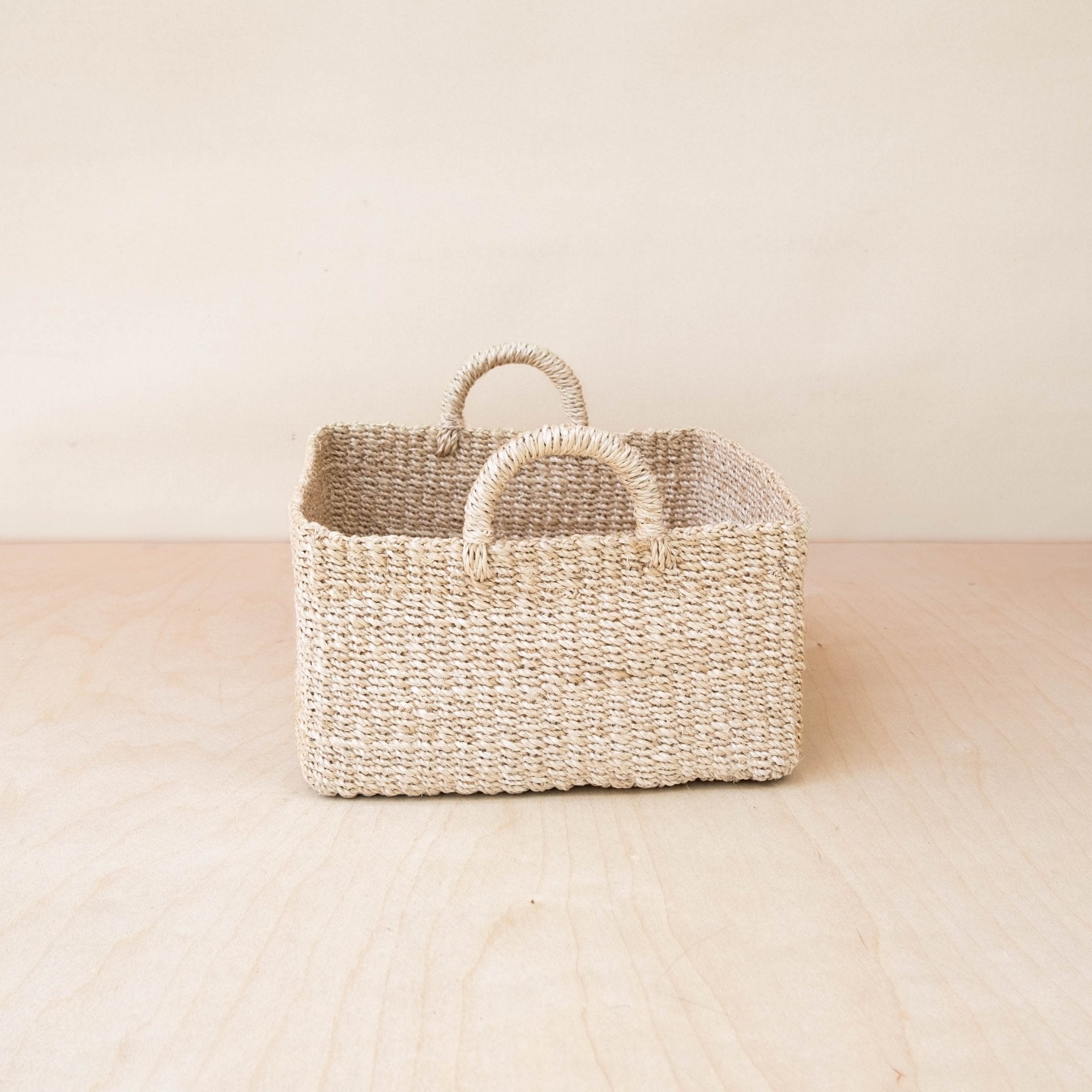 Square Tabletop Basket - Sea Green dEsigns