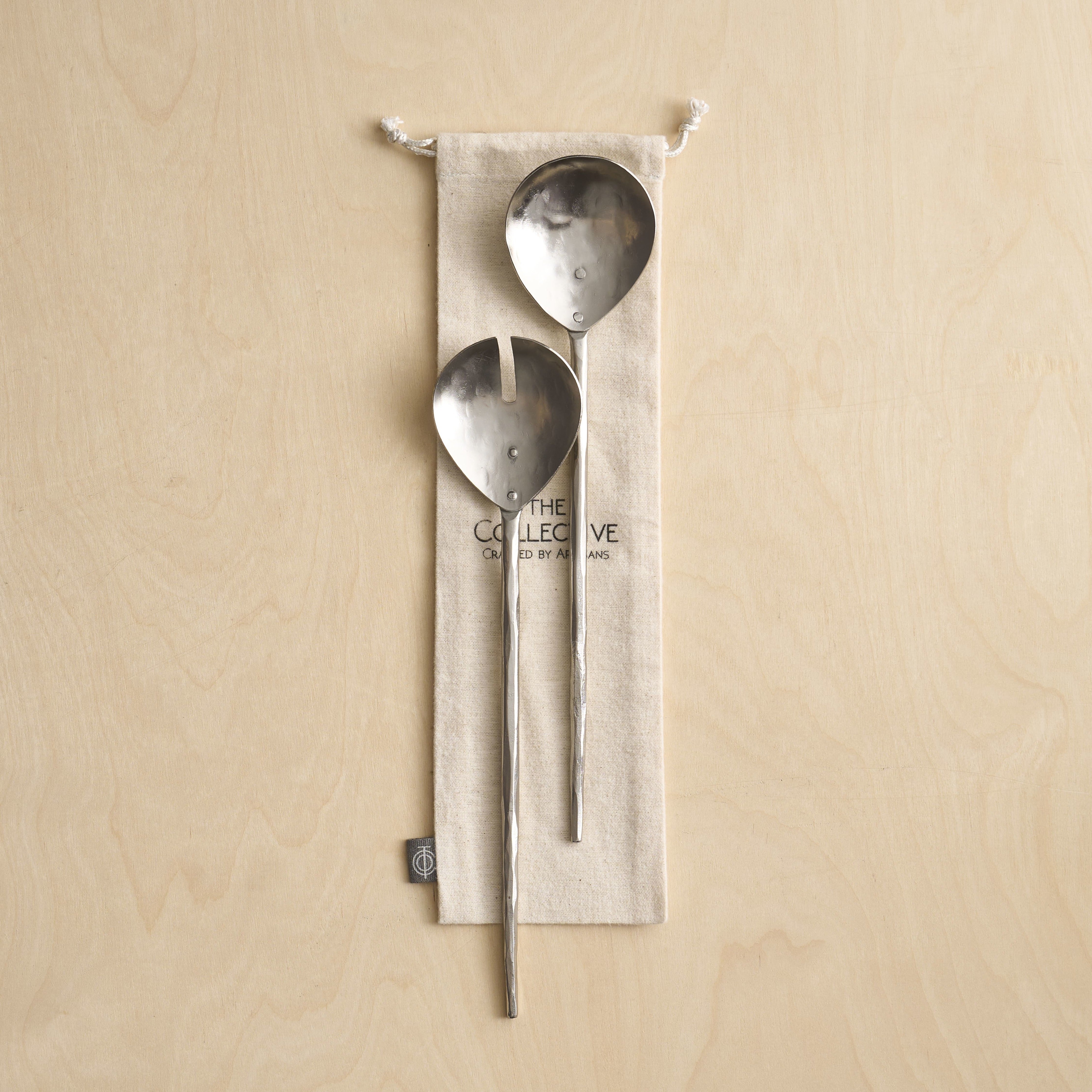 Forge Pewter Salad Servers, Set of 2 - Sea Green Designs