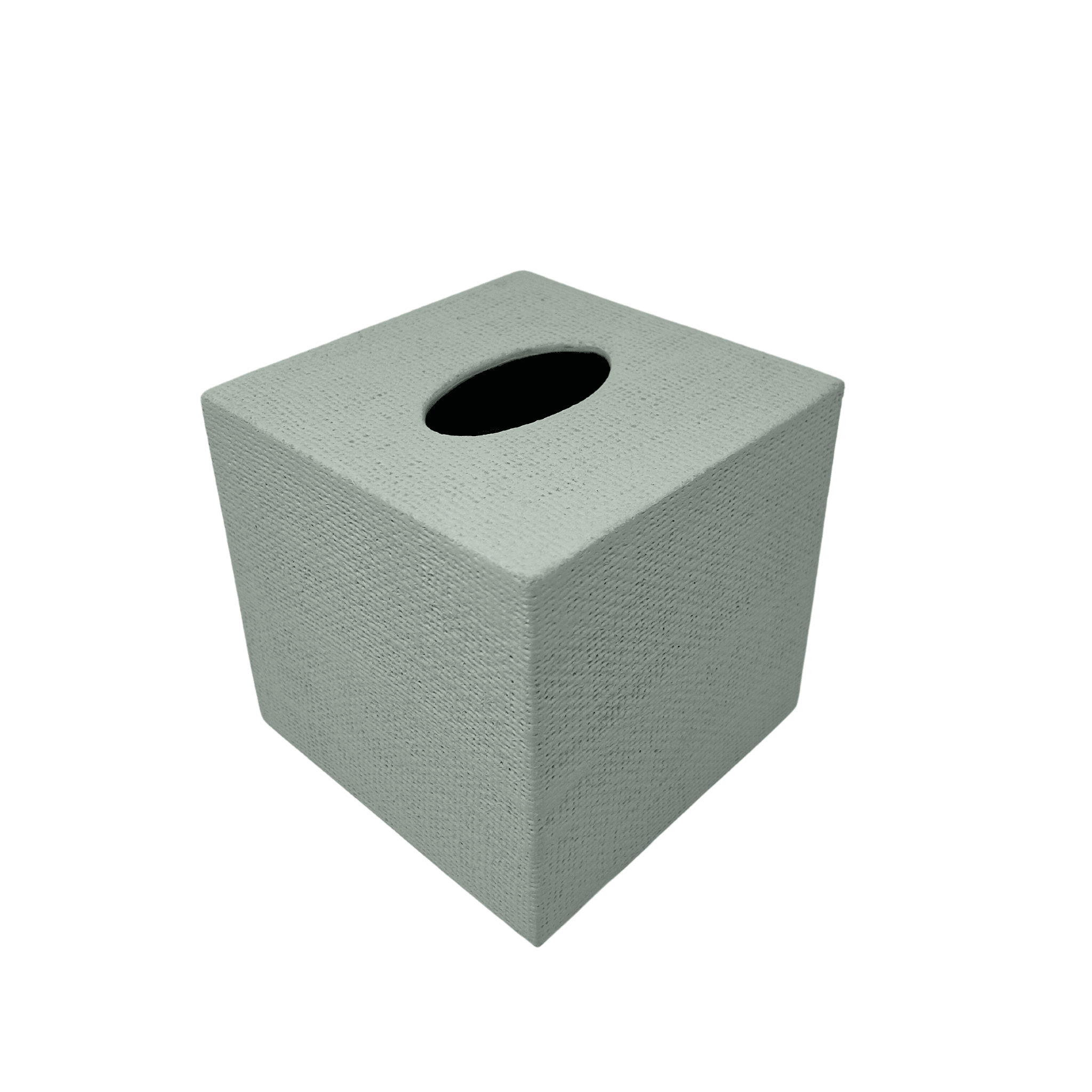 Burlap Tissue Box in Sea Green - Sea Green Designs