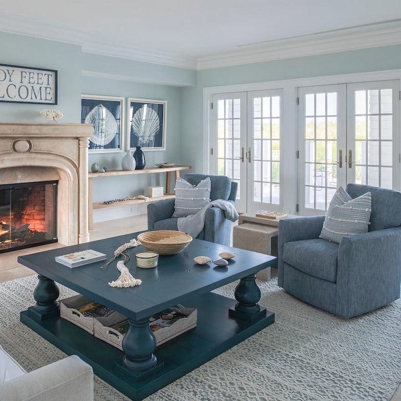 Catskill Cocktail Table in Blueberry Crisp - Sea Green Designs