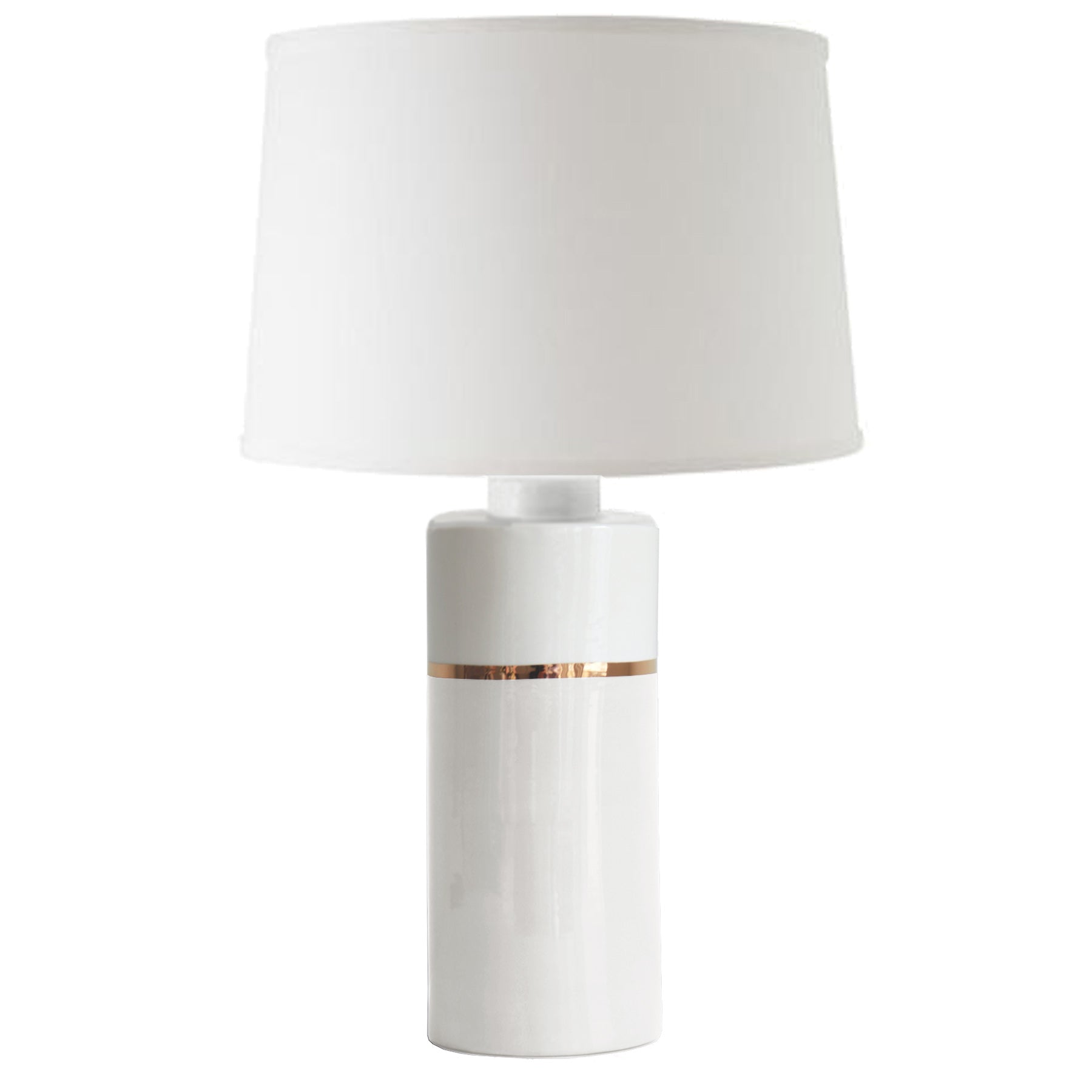 White Color Block Column Lamp - Sea Green Designs