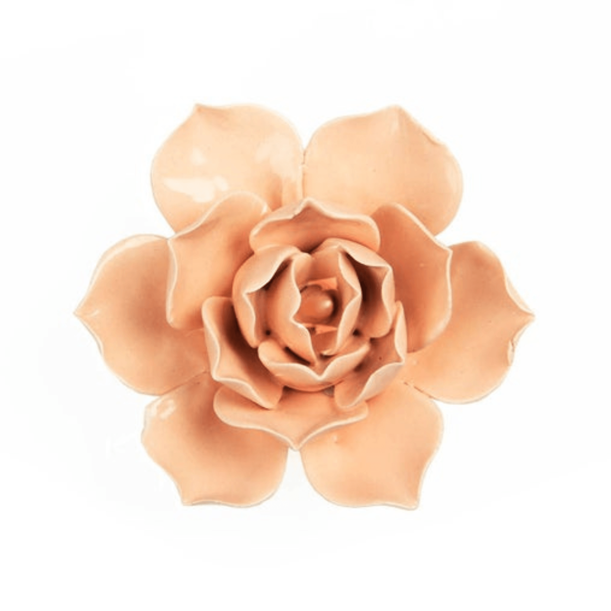 Coral Ceramic Flower: 6 Coral - Sea Green Designs