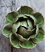 Coral Ceramic Flower: 7 Peony - Sea Green Designs