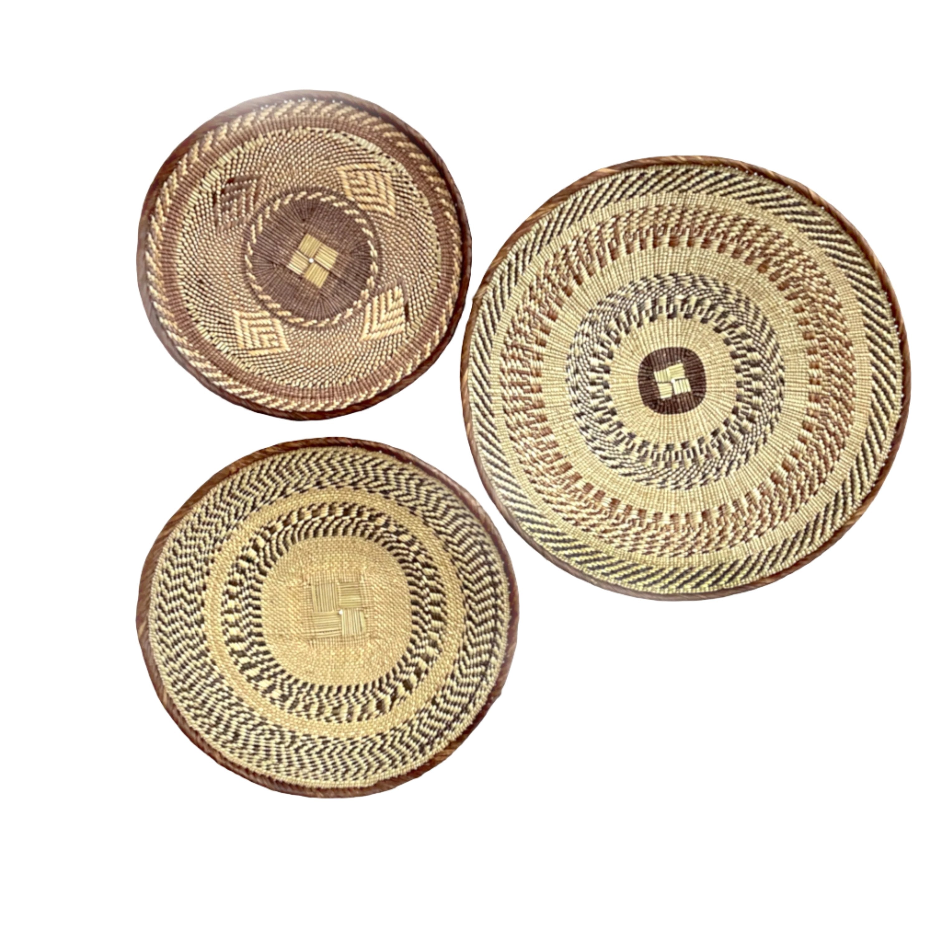 Tonga Wall Decor Basket, Set of 3 - Sea Green Designs