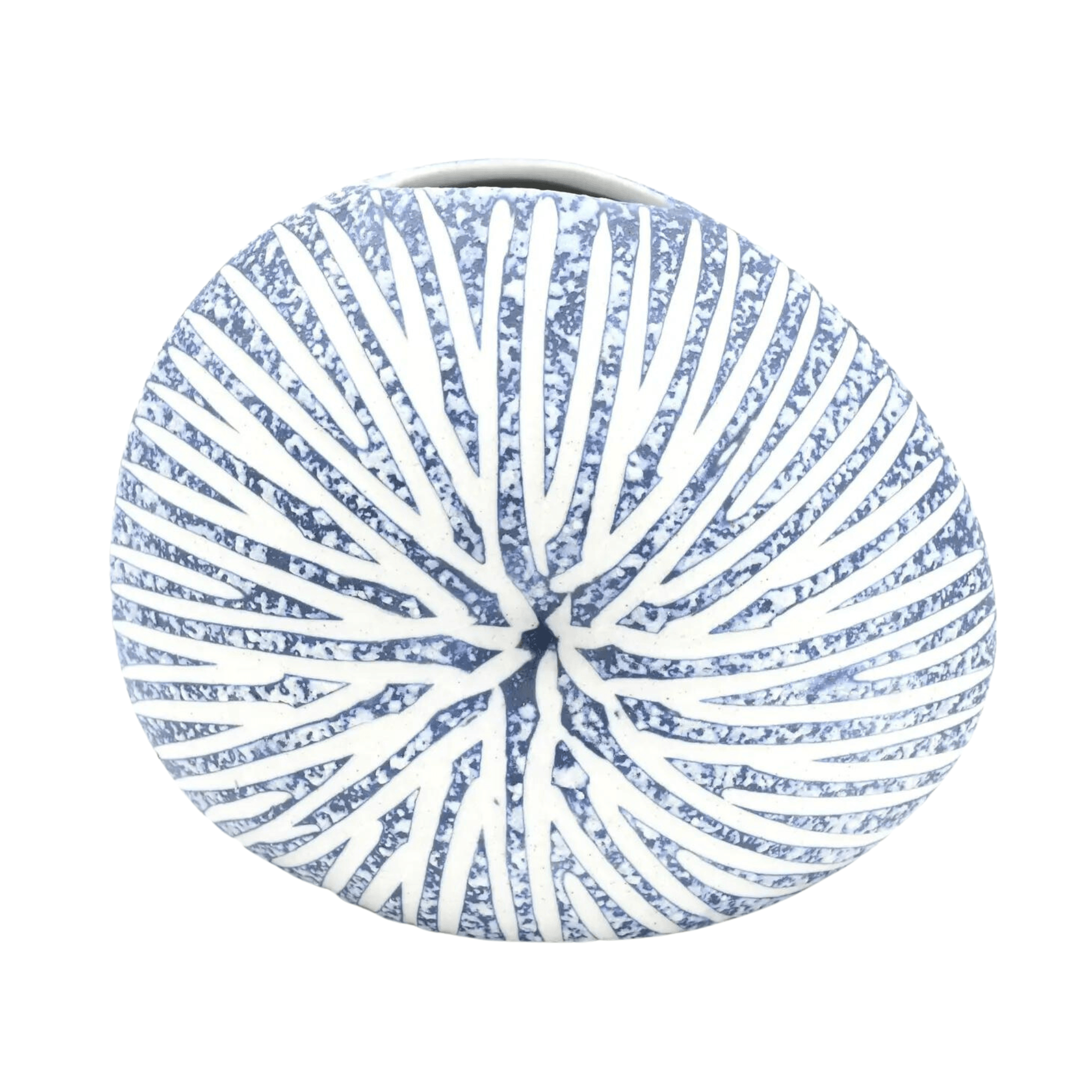Diva Round Porcelain Bud Vase in Blue - Sea Green Designs
