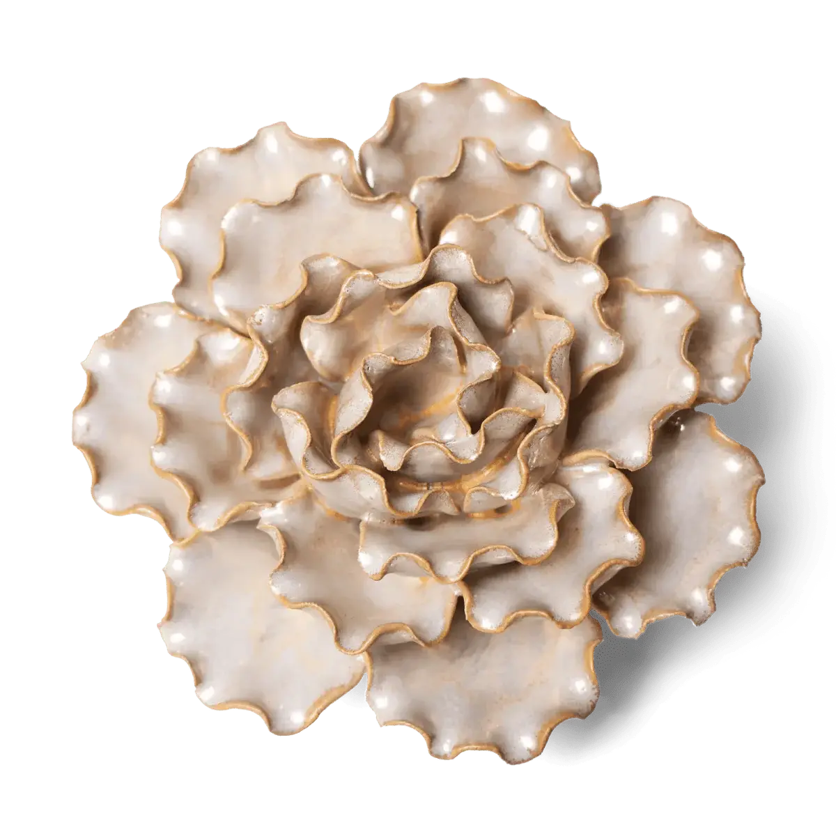 Ceramic Flower Wall Art Lettuce Pearl 6 - Sea Green Designs
