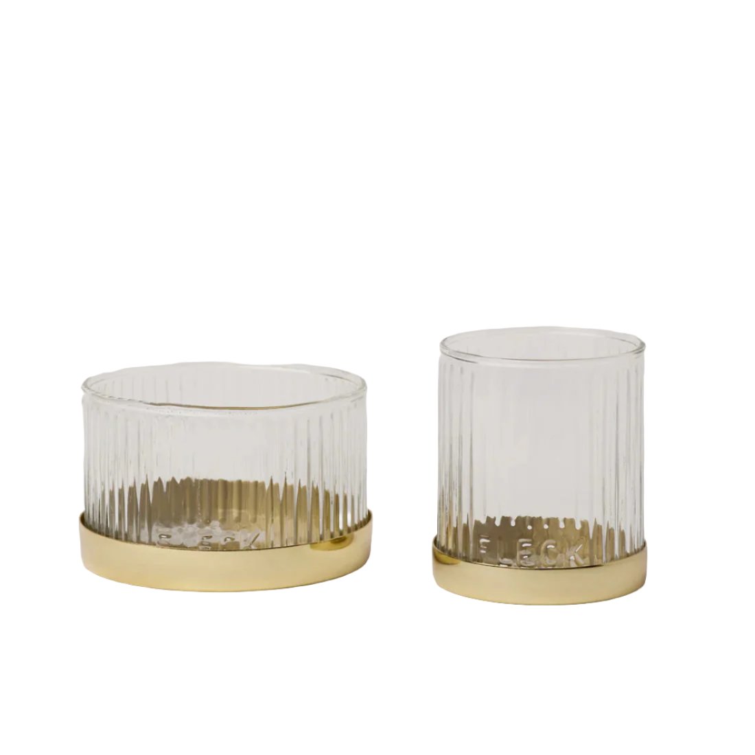 Fluted Glass Votive Set - Sea Green Designs