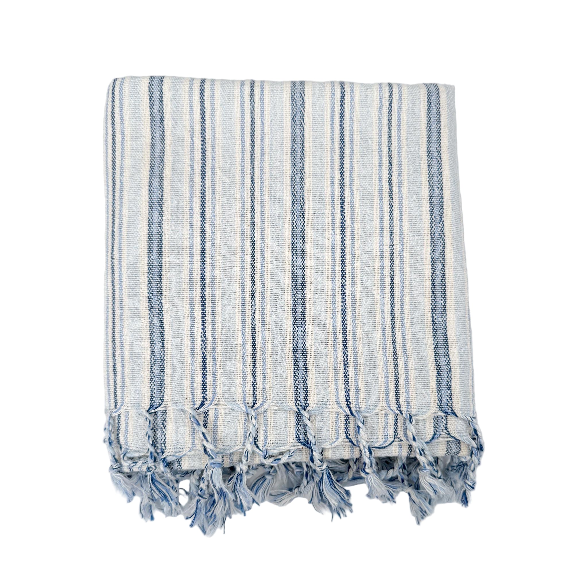 Blue Thin Stripe Cape Hand Towel - Sea GReen Designs