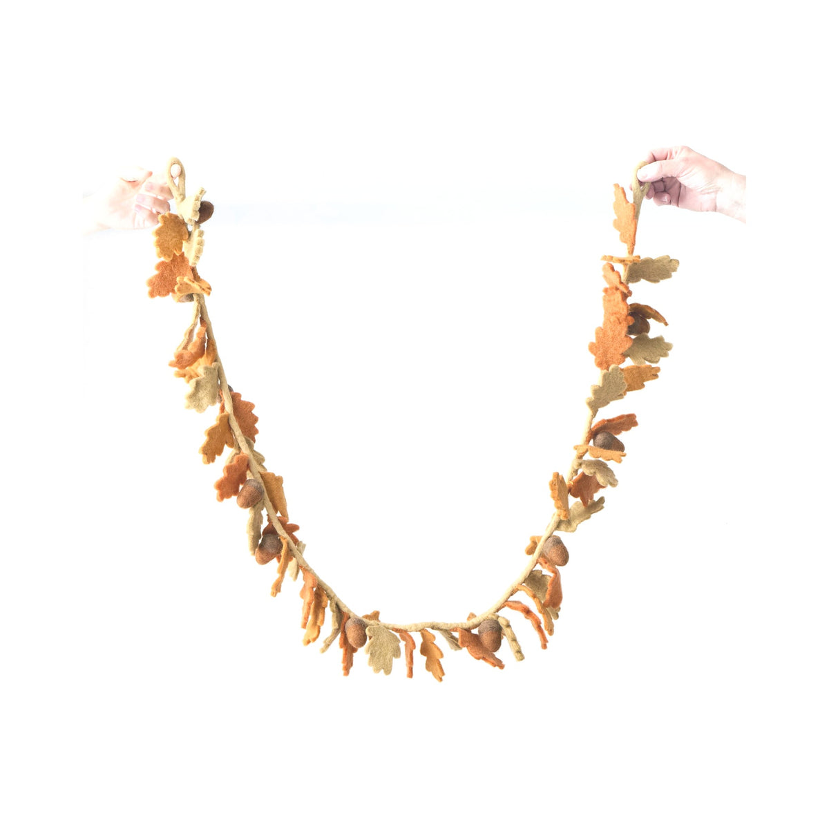 Felted Oak & Acorn Garland