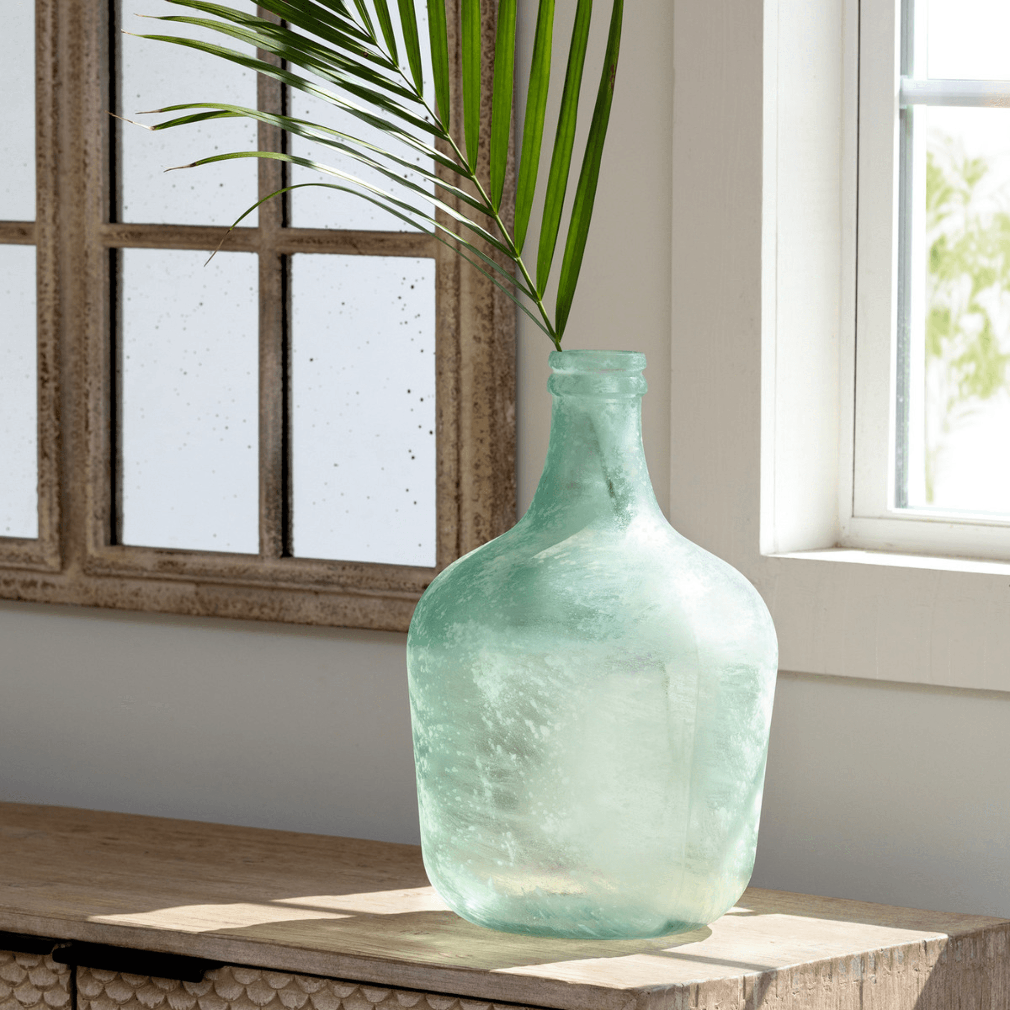 Frosted Cellar Bottle - Sea Green Designs