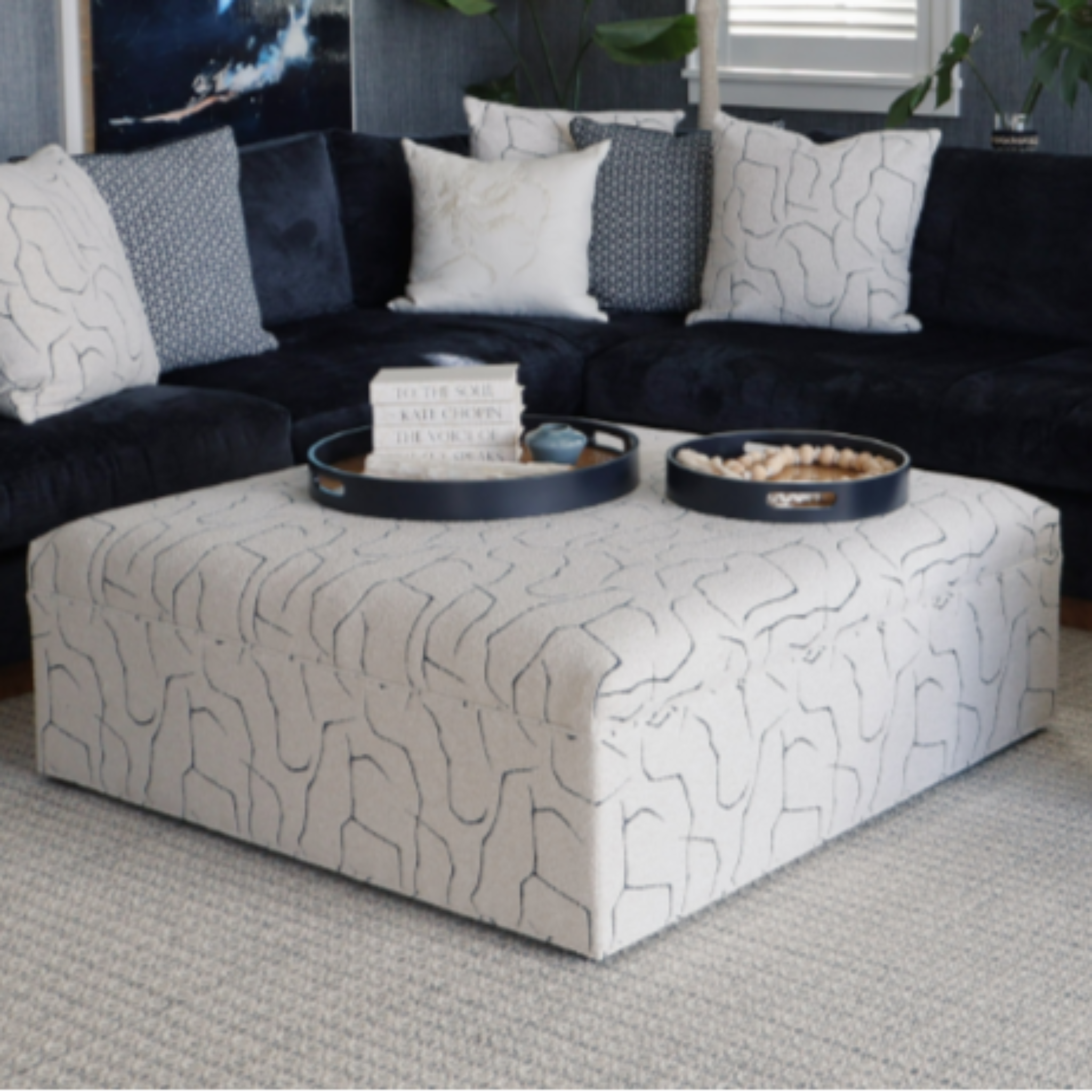 Brayden Ottoman - Sea Green Designs