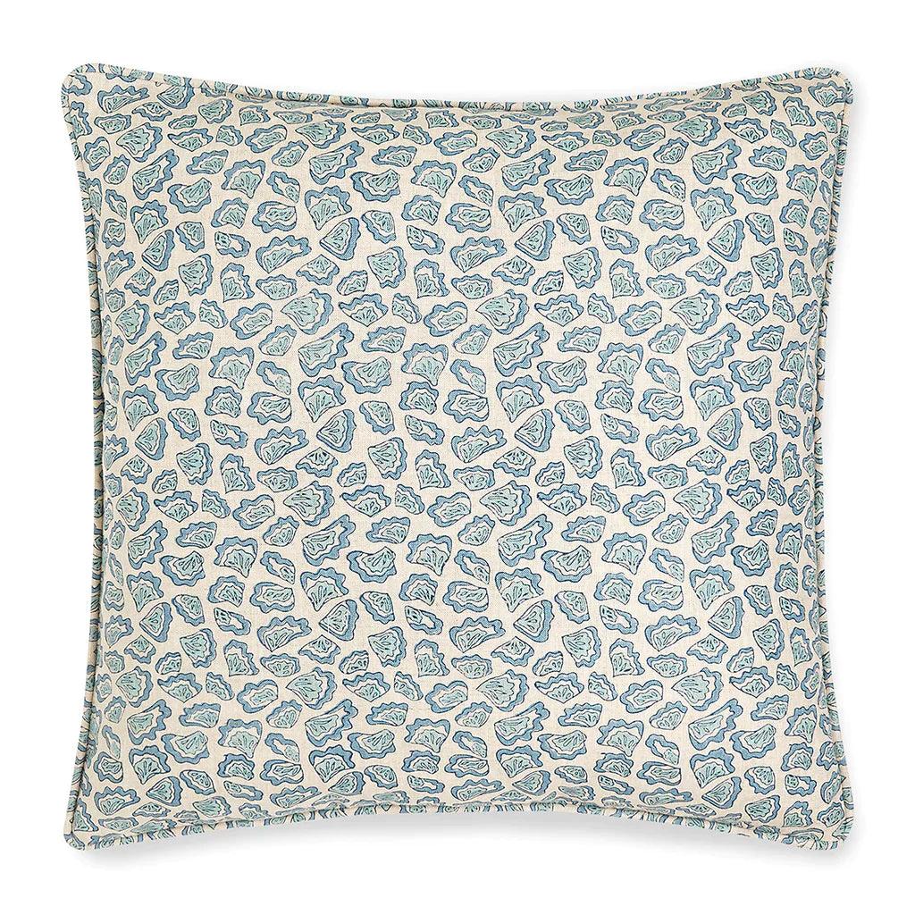 Kauai Fresh Azure Linen Cushion - Sea Green Designs