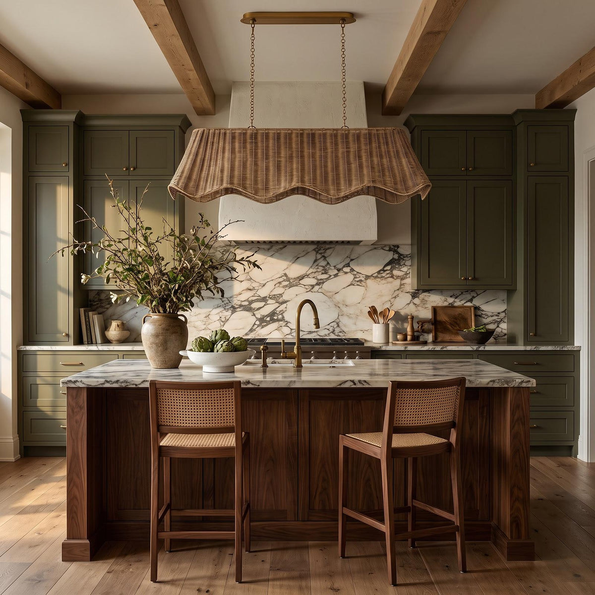Margo Rattan Linear Chandelier
