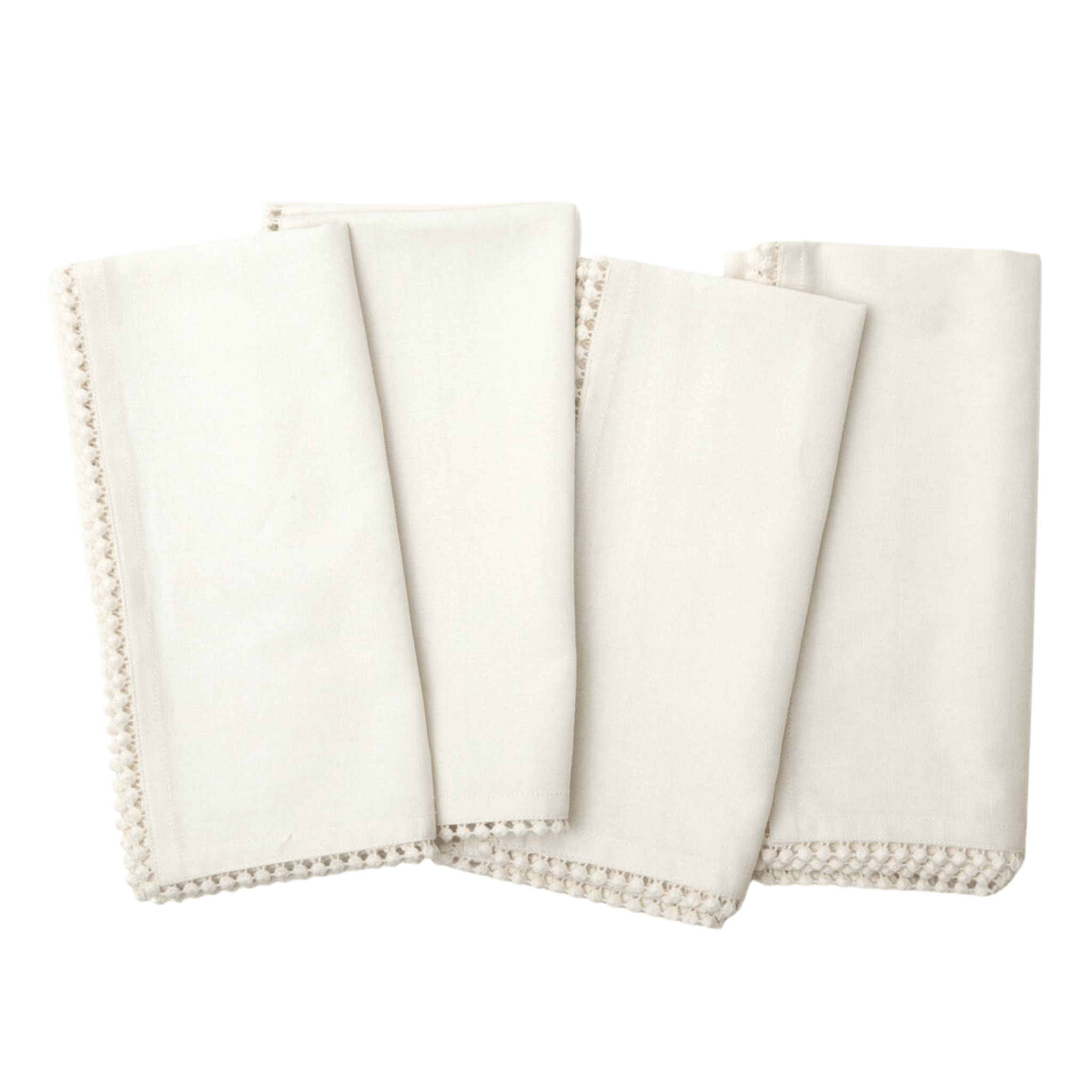 Margot Classic Ivory Napkins - Sea Green Designs