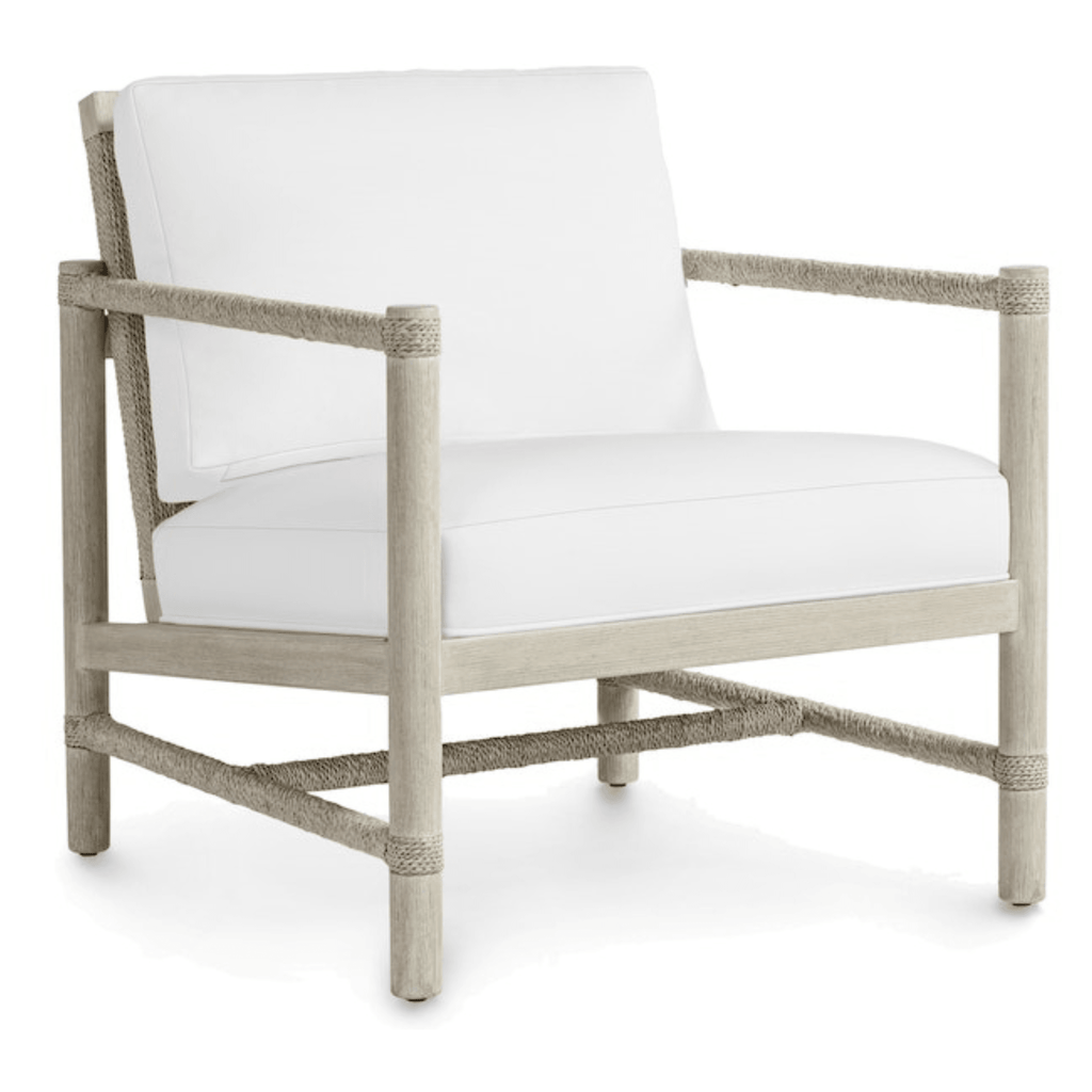 Norton Lounge Chair, White - Sea Green Designs