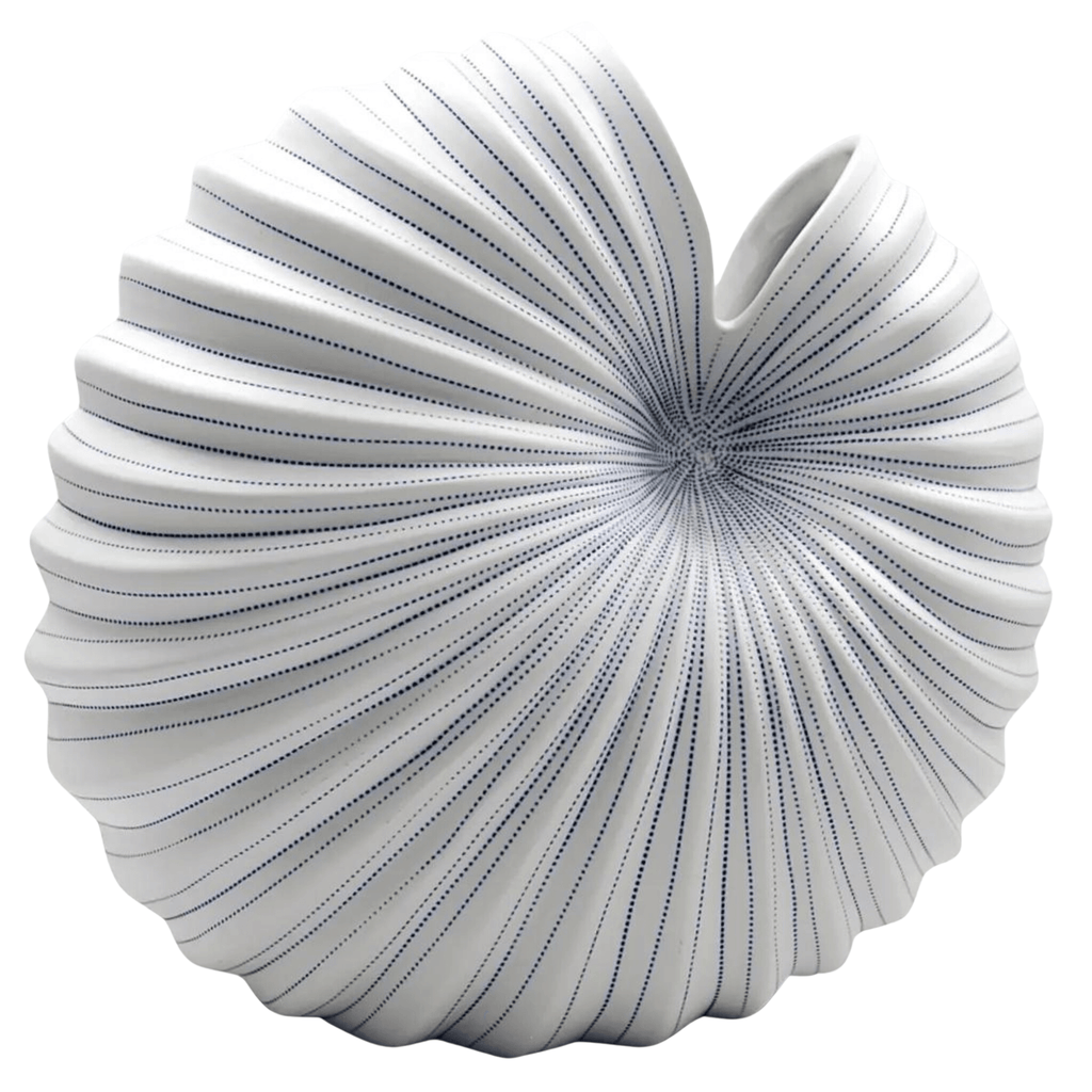 Palm Porcelain Bud Vase in White - Sea Green Designs