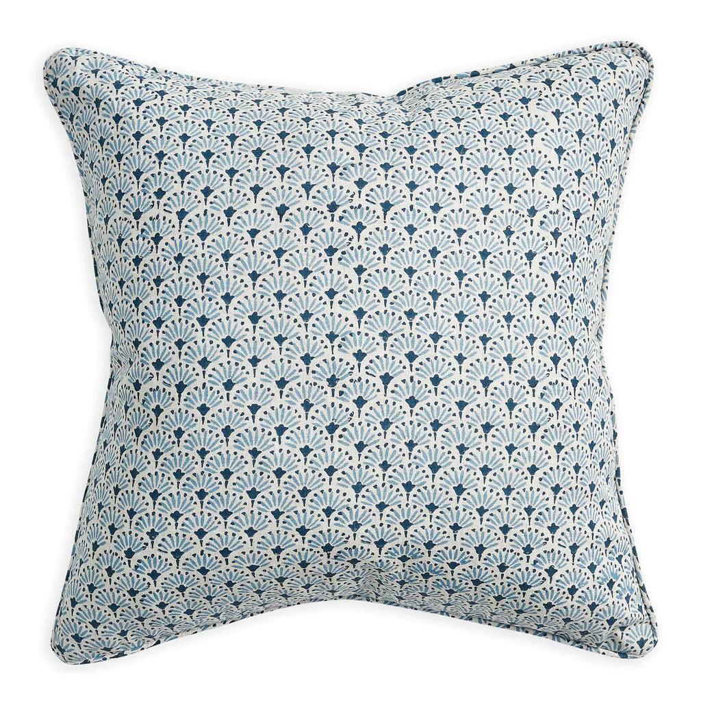 Pharaoh Azure Linen Cushion - Sea Green Designs