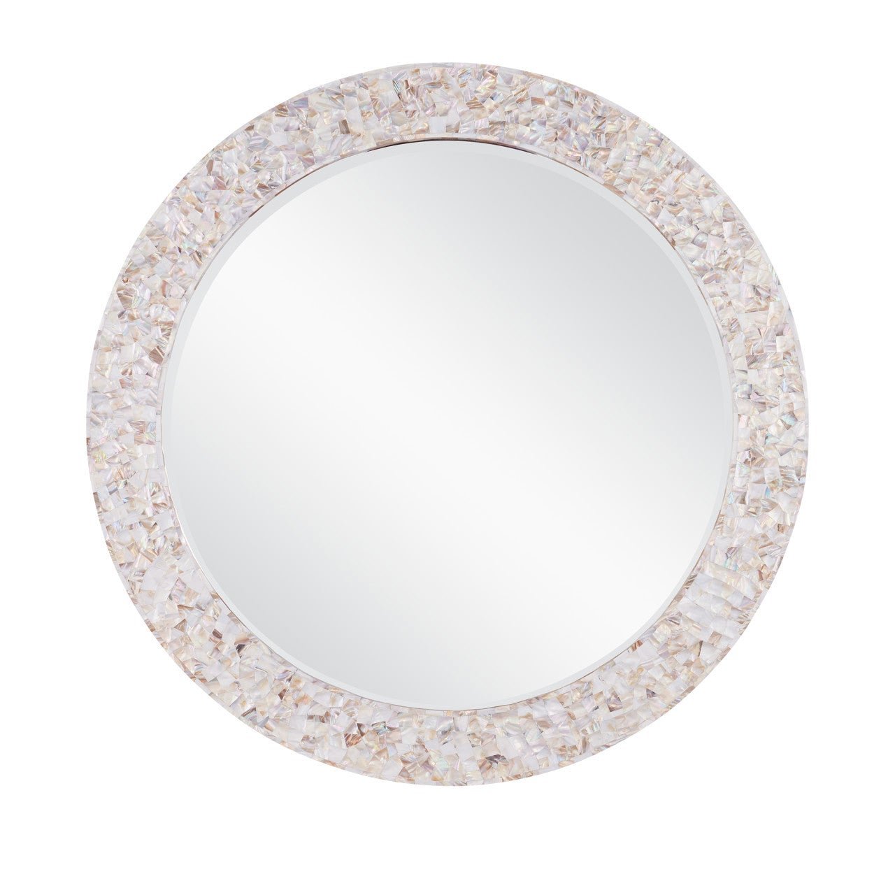 Uma Mother of Pearl Round Mirror
- Sea Green Designs